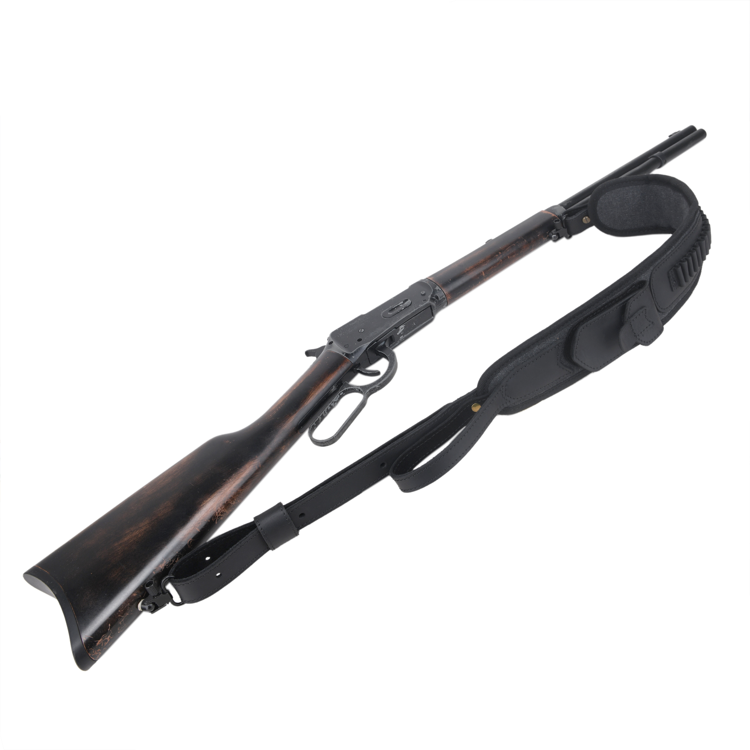 Canvas Leather Rifle Shell Holder Sling for .30-30 .30-06 .45-70 12GA