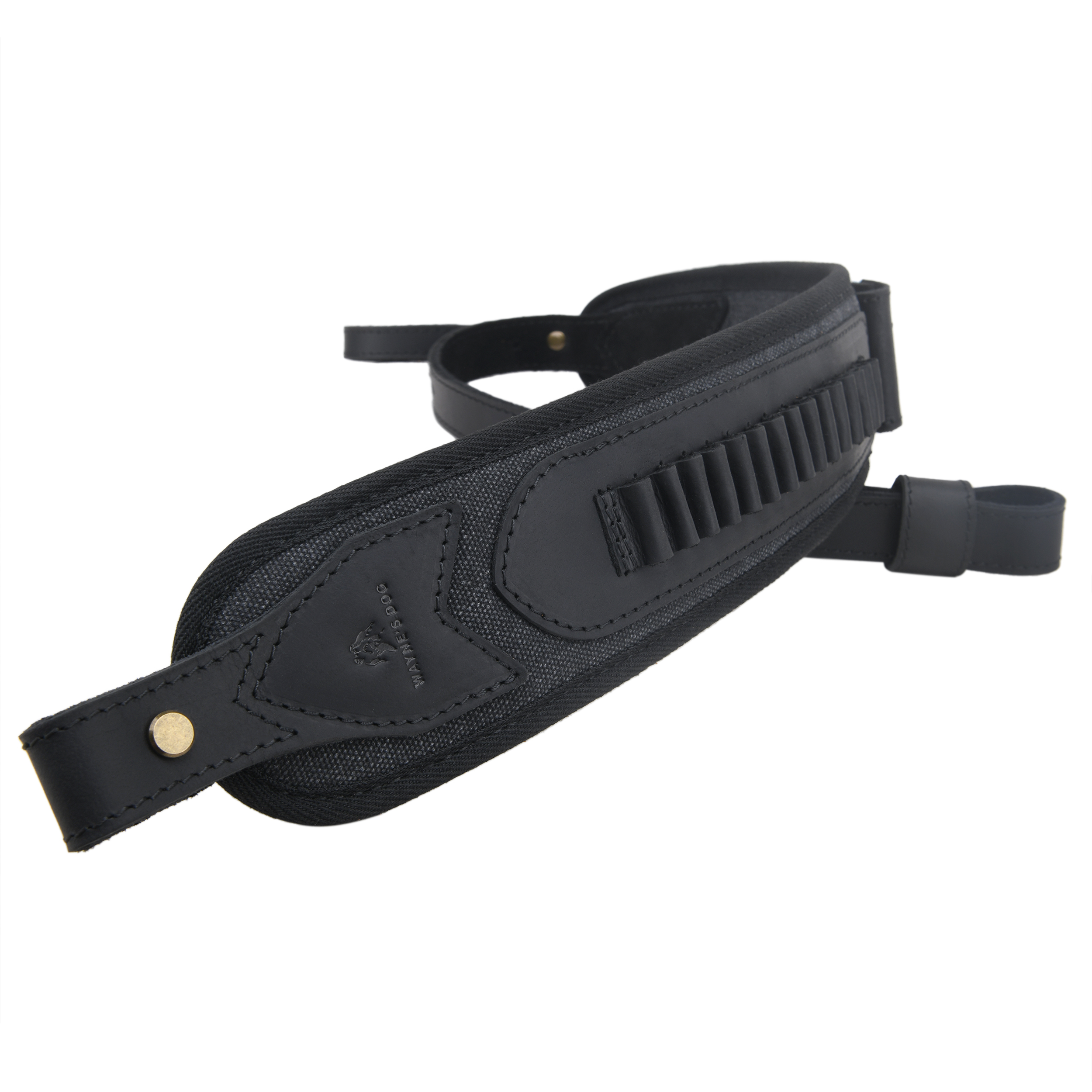 Canvas Leather Rifle Shell Holder Sling for .30-30 .30-06 .45-70 12GA