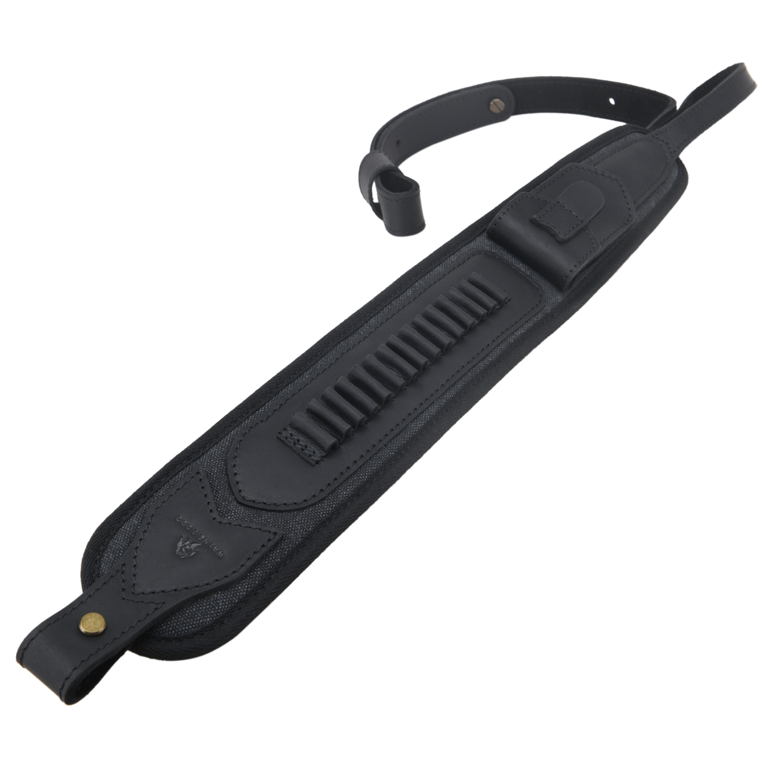 Canvas Leather Rifle Shell Holder Sling for .30-30 .30-06 .45-70 12GA