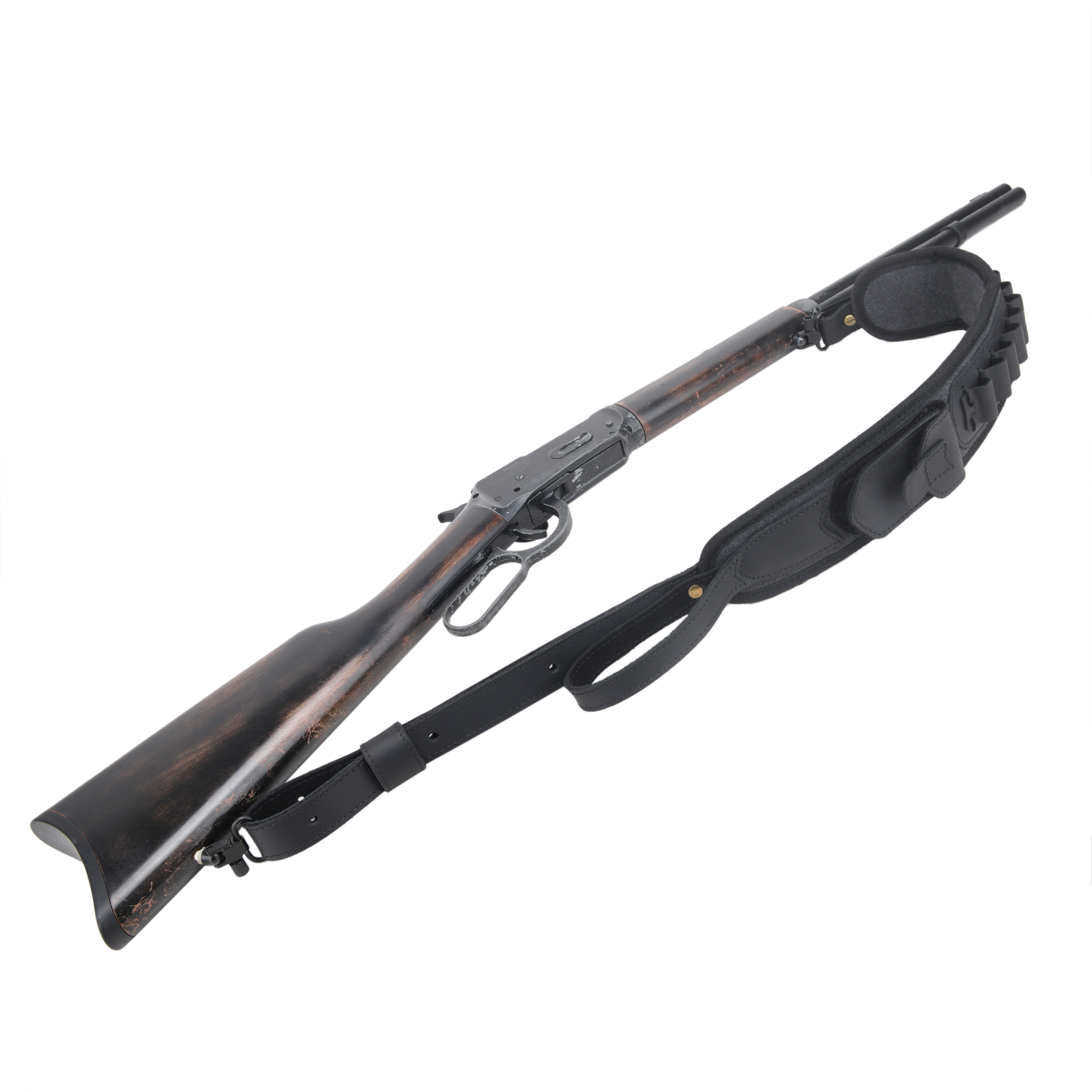 Canvas Leather Rifle Shell Holder Sling for .30-30 .30-06 .45-70 12GA