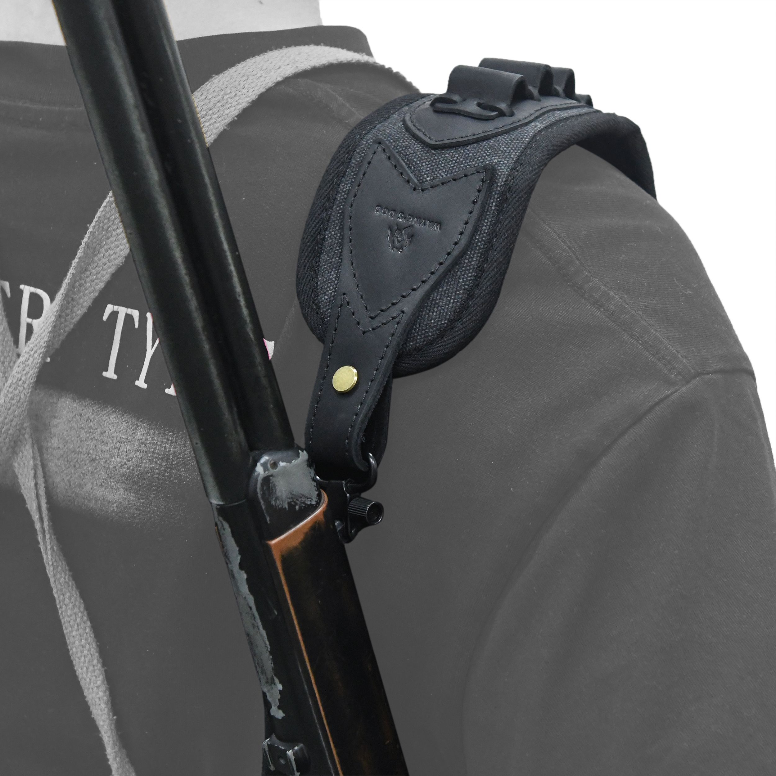 Canvas Leather Rifle Shell Holder Sling for .30-30 .30-06 .45-70 12GA