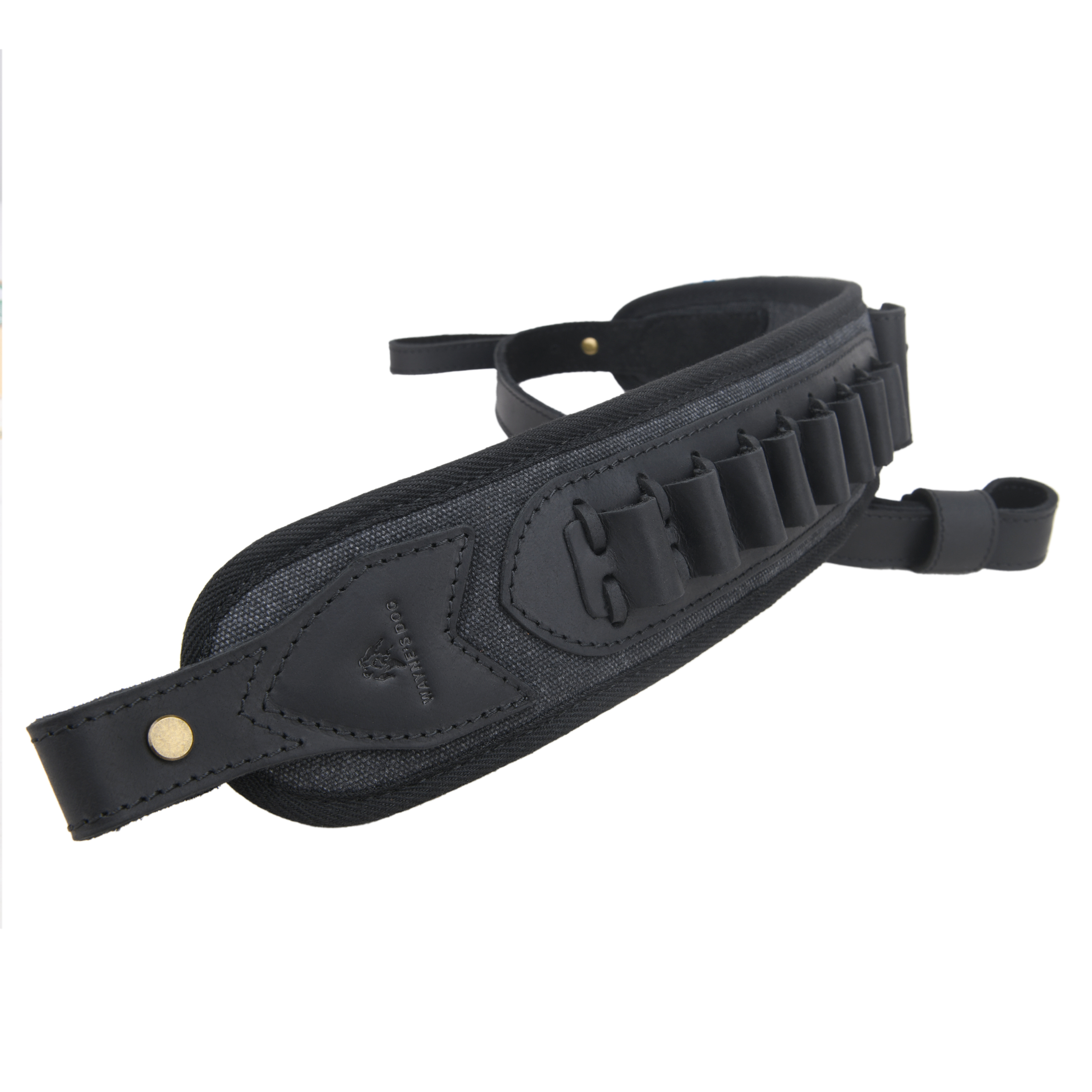 Canvas Leather Rifle Shell Holder Sling for .30-30 .30-06 .45-70 12GA