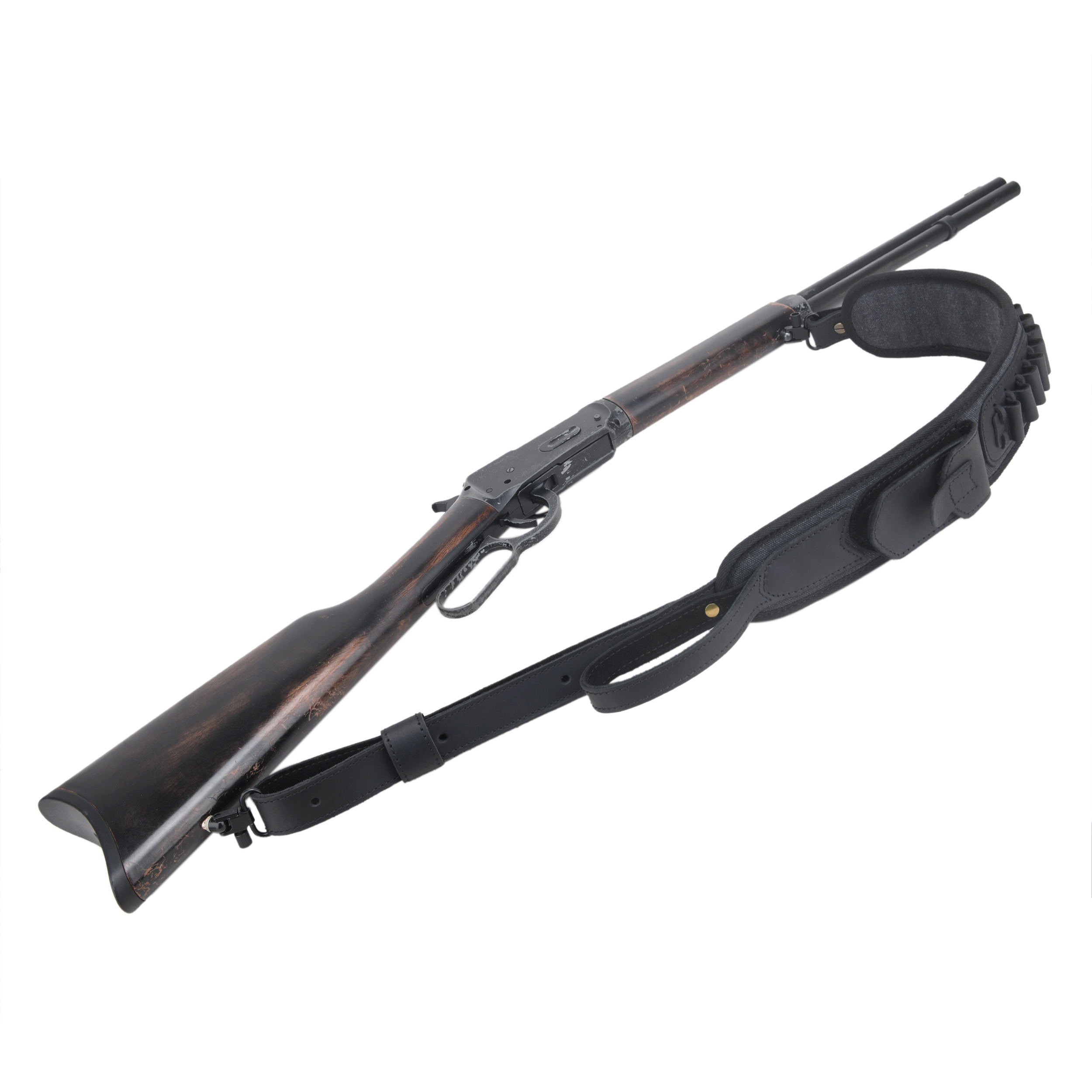 Canvas Leather Rifle Shell Holder Sling for .30-30 .30-06 .45-70 12GA