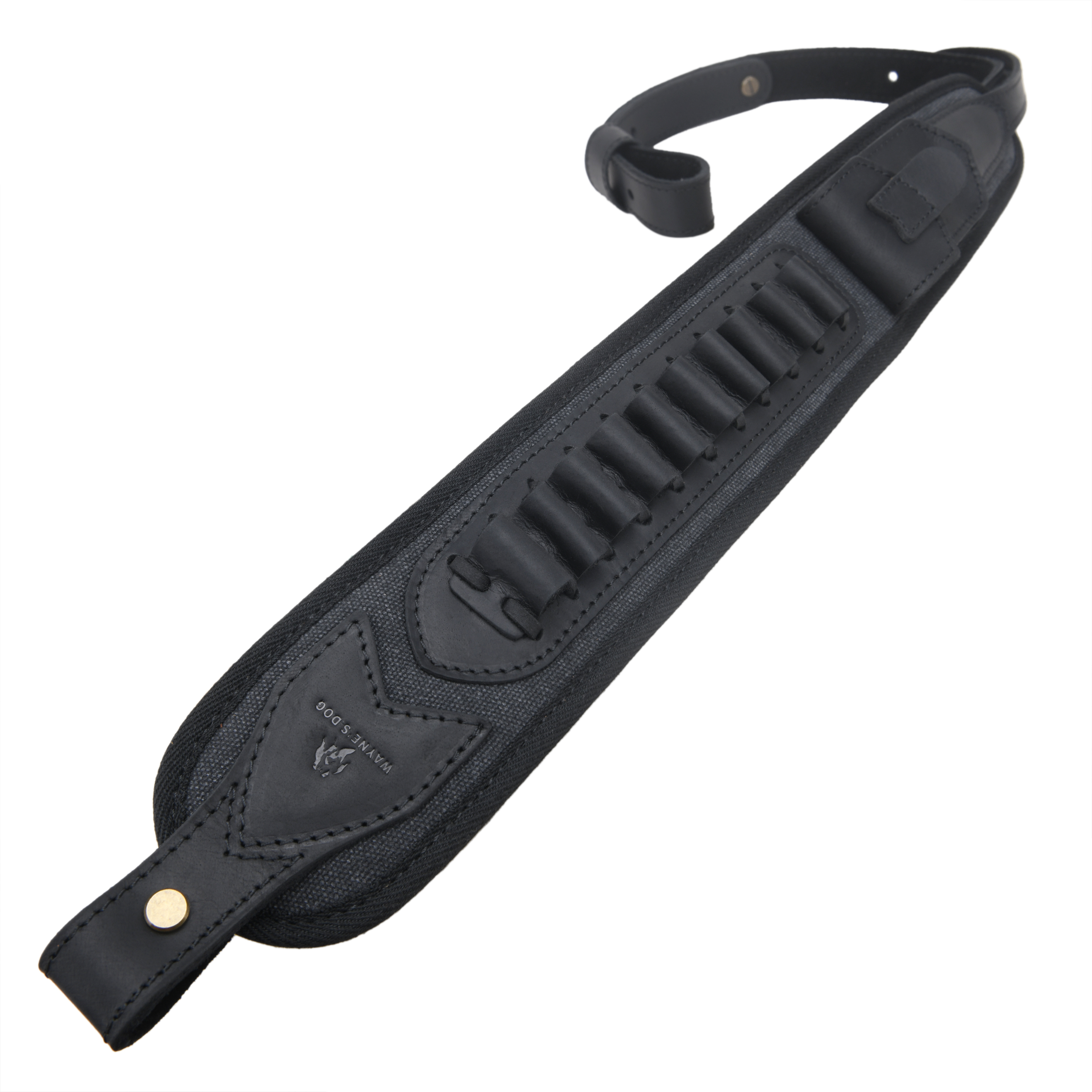 Canvas Leather Rifle Shell Holder Sling for .30-30 .30-06 .45-70 12GA