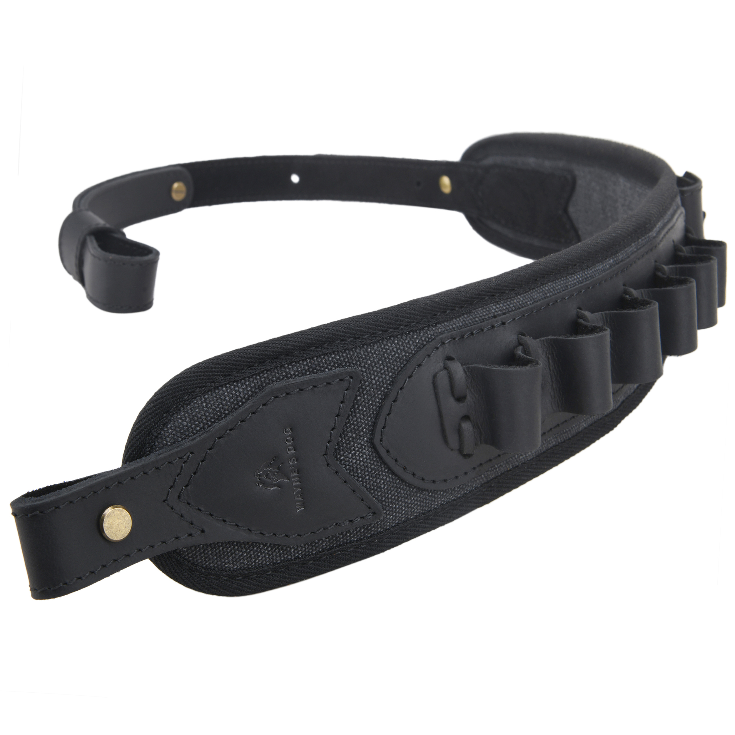 Canvas Leather Rifle Shell Holder Sling for .30-30 .30-06 .45-70 12GA