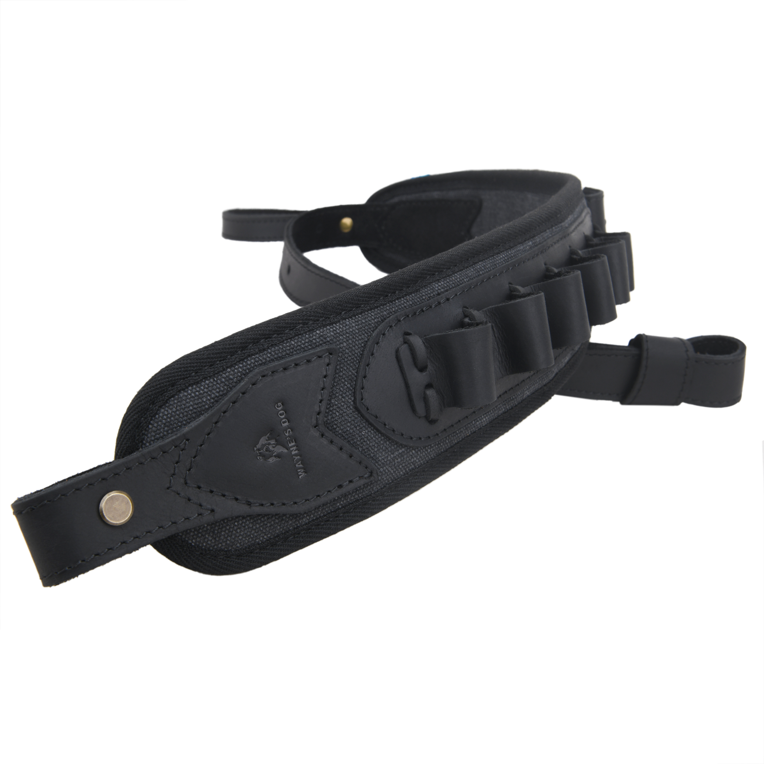 Canvas Leather Rifle Shell Holder Sling for .30-30 .30-06 .45-70 12GA