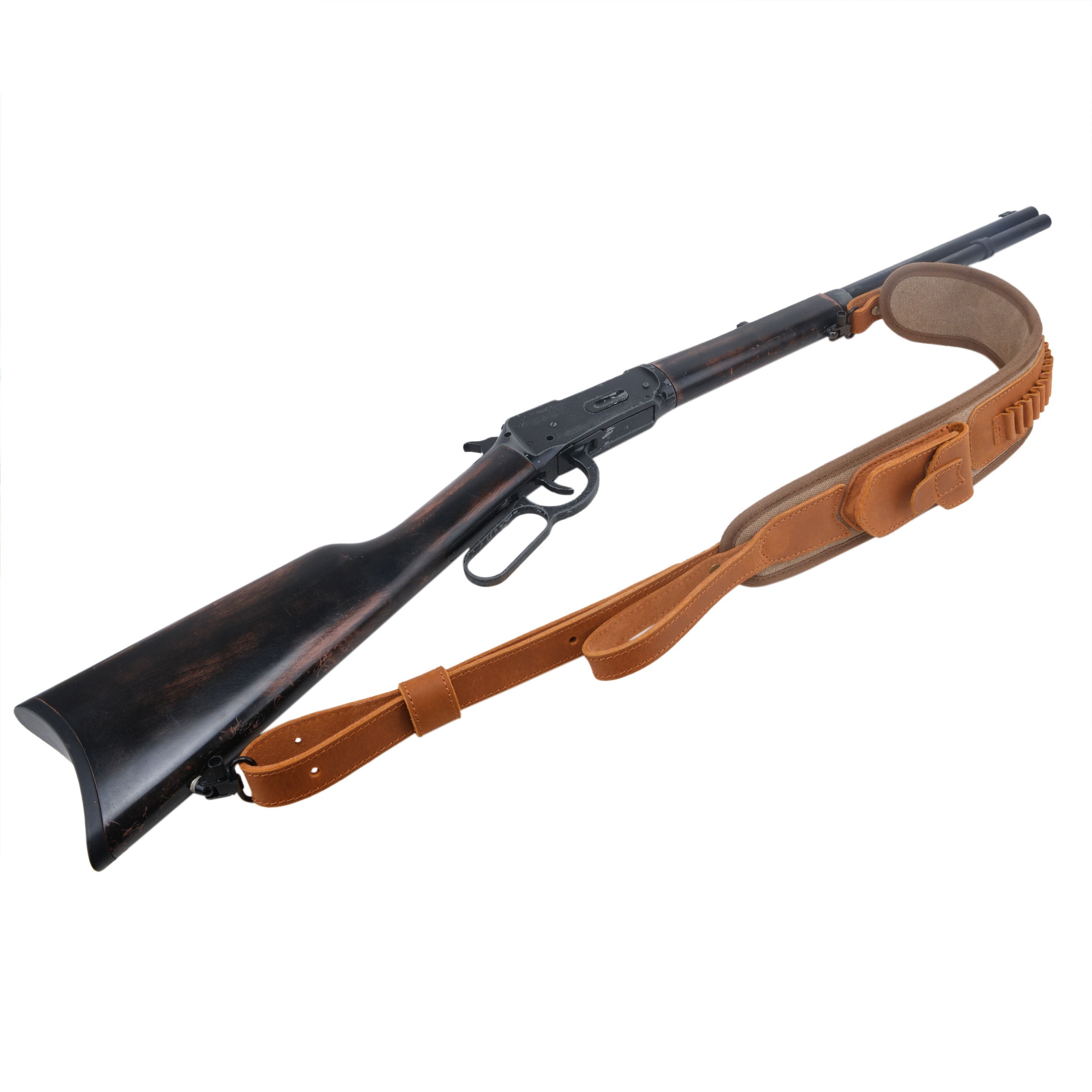 Canvas Leather Rifle Shell Holder Sling for .30-30 .30-06 .45-70 12GA
