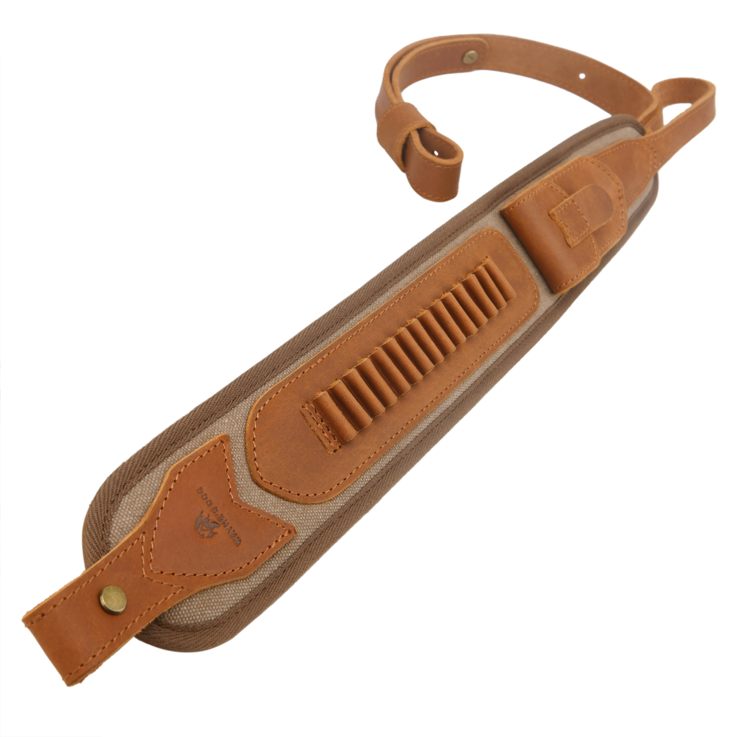 Canvas Leather Rifle Shell Holder Sling for .30-30 .30-06 .45-70 12GA