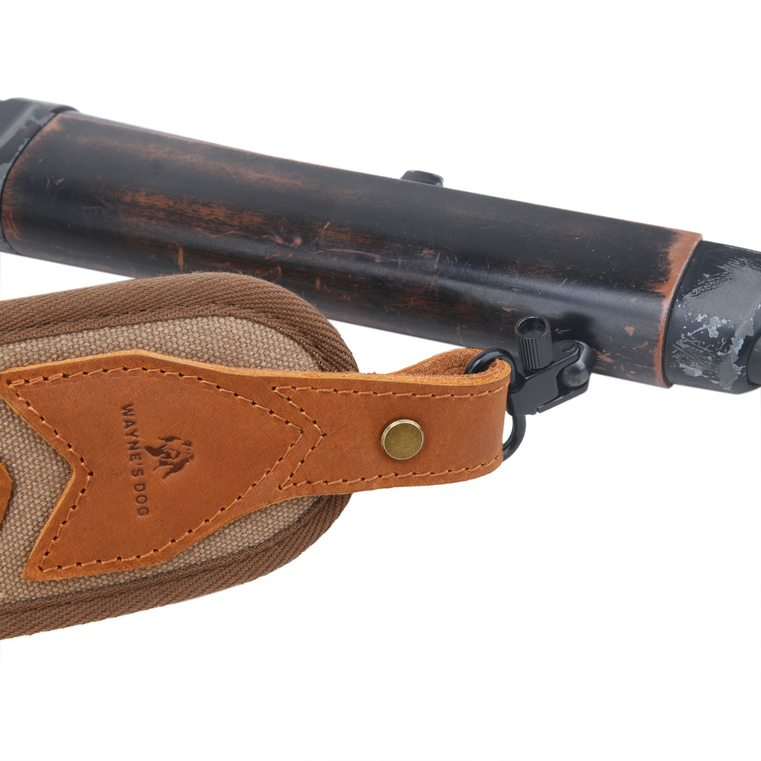 Canvas Leather Rifle Shell Holder Sling for .30-30 .30-06 .45-70 12GA