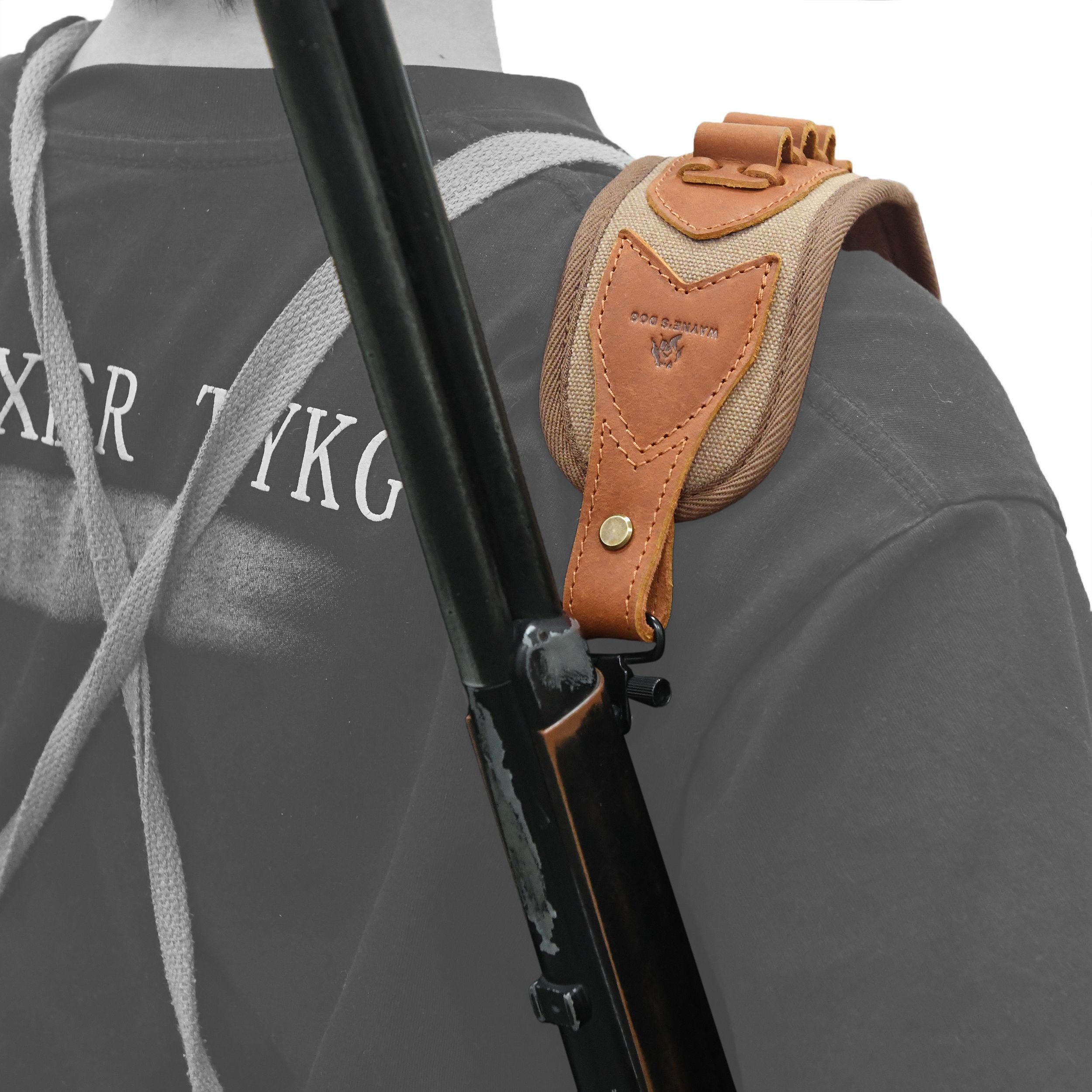 Canvas Leather Rifle Shell Holder Sling for .30-30 .30-06 .45-70 12GA