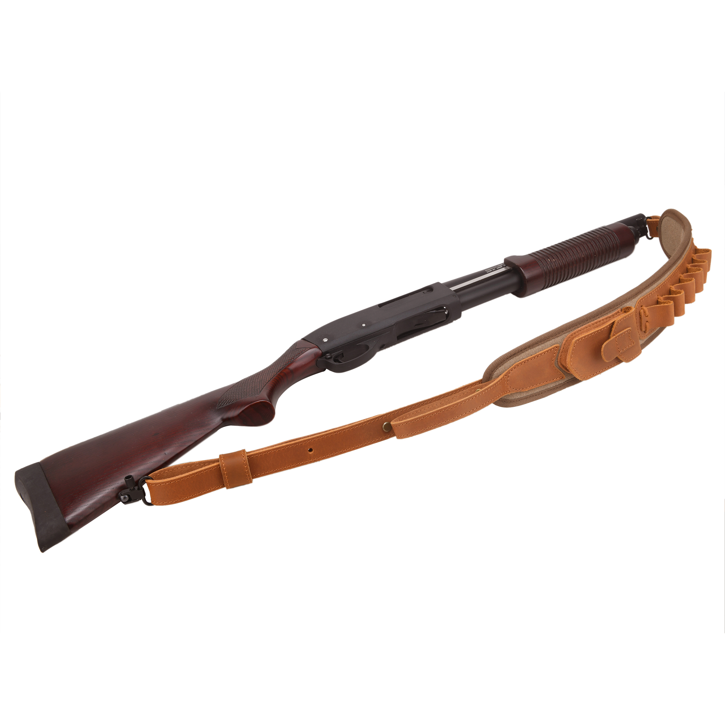 Canvas Leather Rifle Shell Holder Sling for .30-30 .30-06 .45-70 12GA