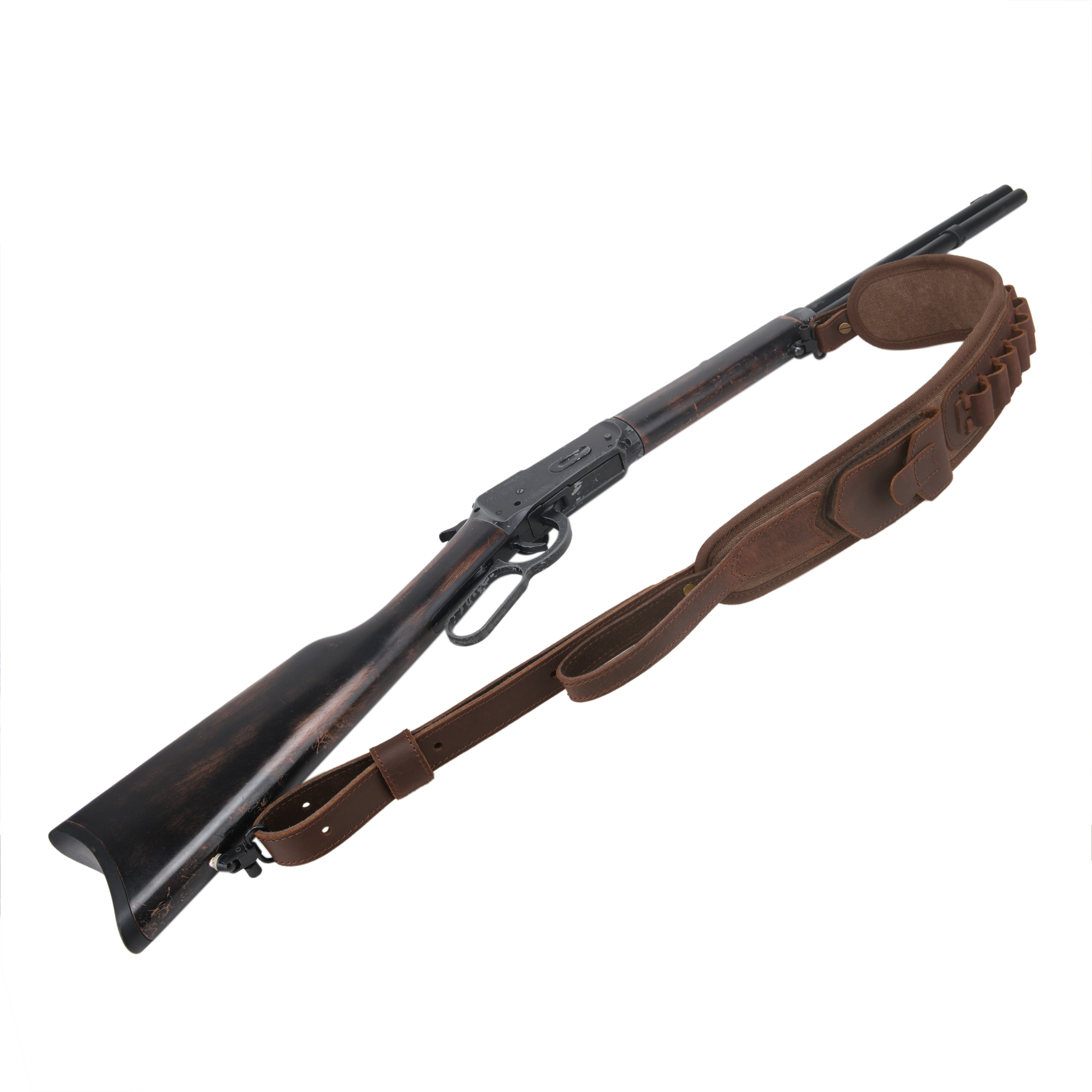 Canvas Leather Rifle Shell Holder Sling for .30-30 .30-06 .45-70 12GA