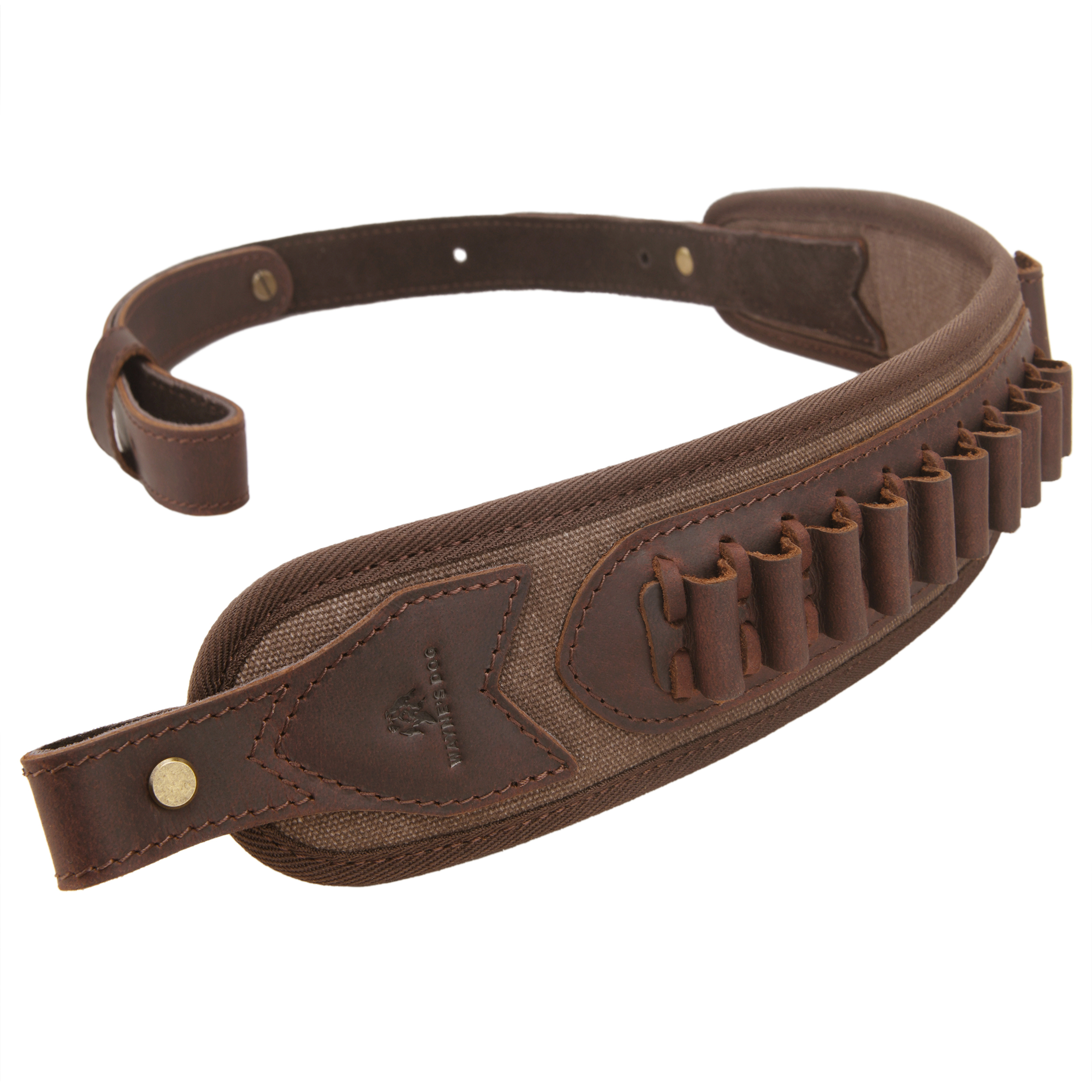 Canvas Leather Rifle Shell Holder Sling for .30-30 .30-06 .45-70 12GA