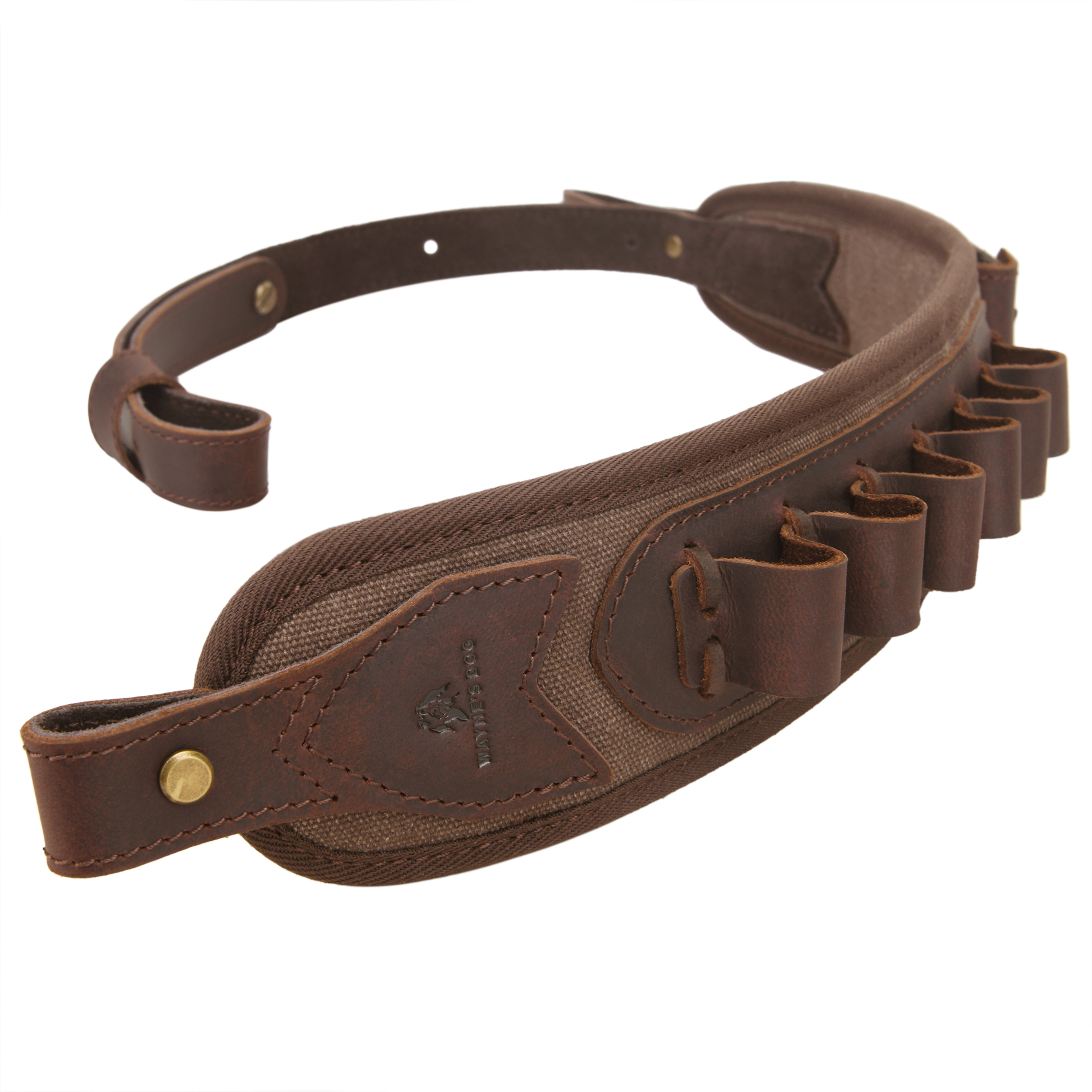 Canvas Leather Rifle Shell Holder Sling for .30-30 .30-06 .45-70 12GA