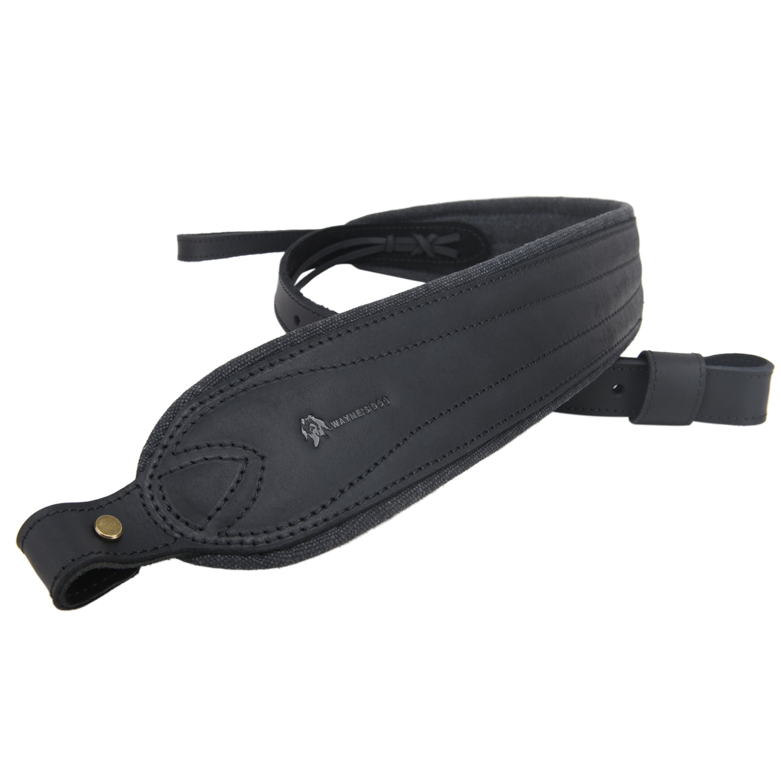 Vintage Leather Gun Carry Slings, Padded Canvas Shoulder Straps