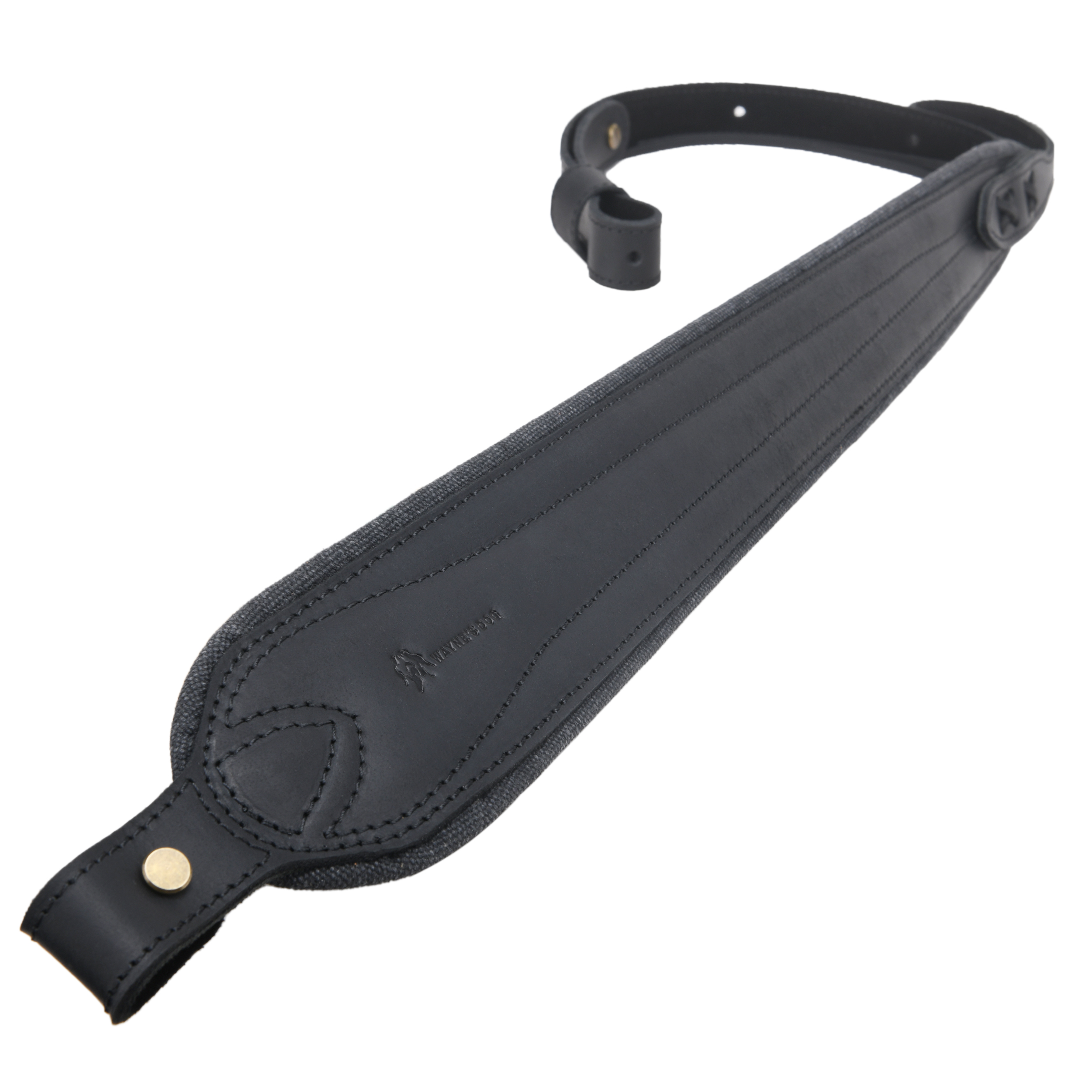 Vintage Leather Gun Carry Slings, Padded Canvas Shoulder Straps