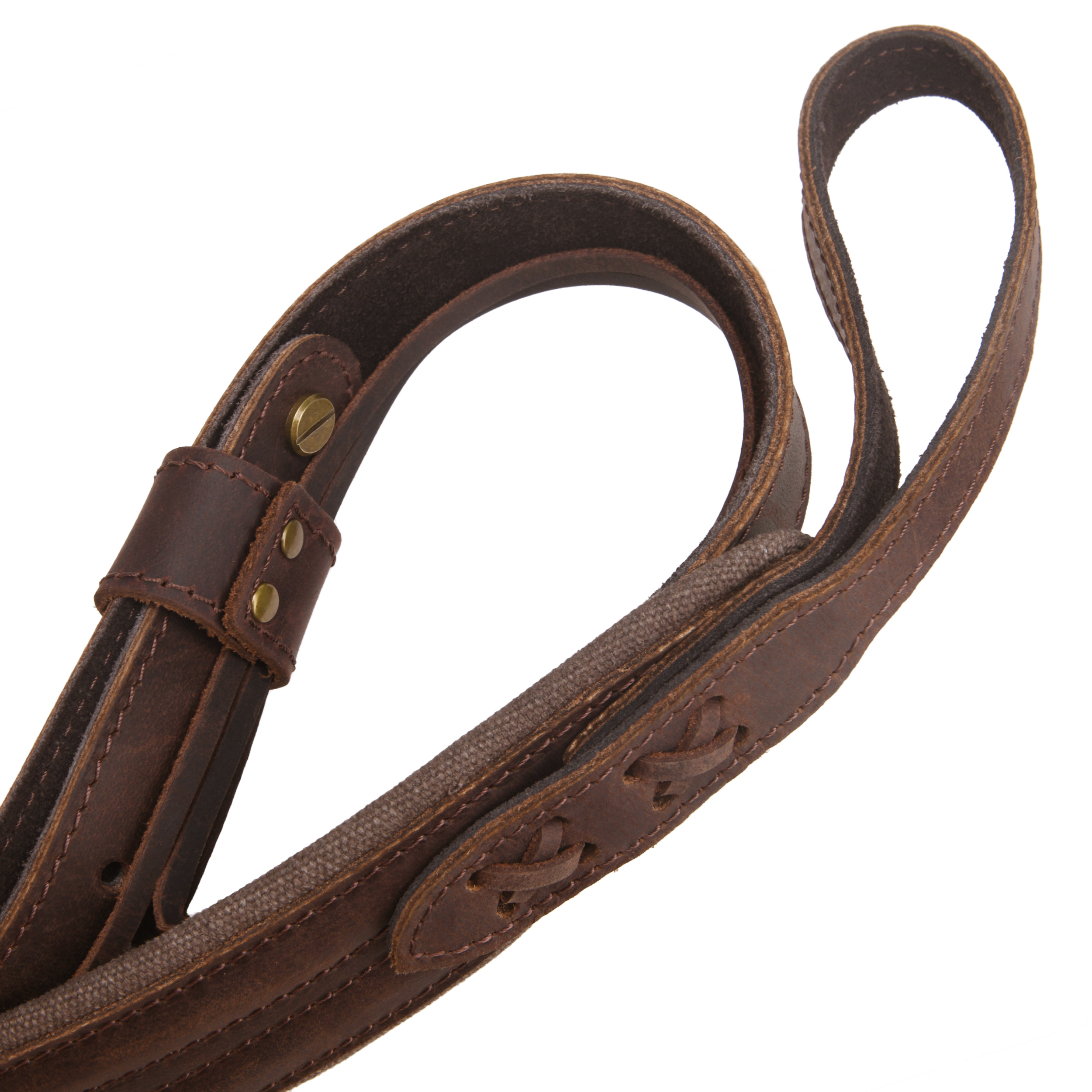 Vintage Leather Gun Carry Slings, Padded Canvas Shoulder Straps
