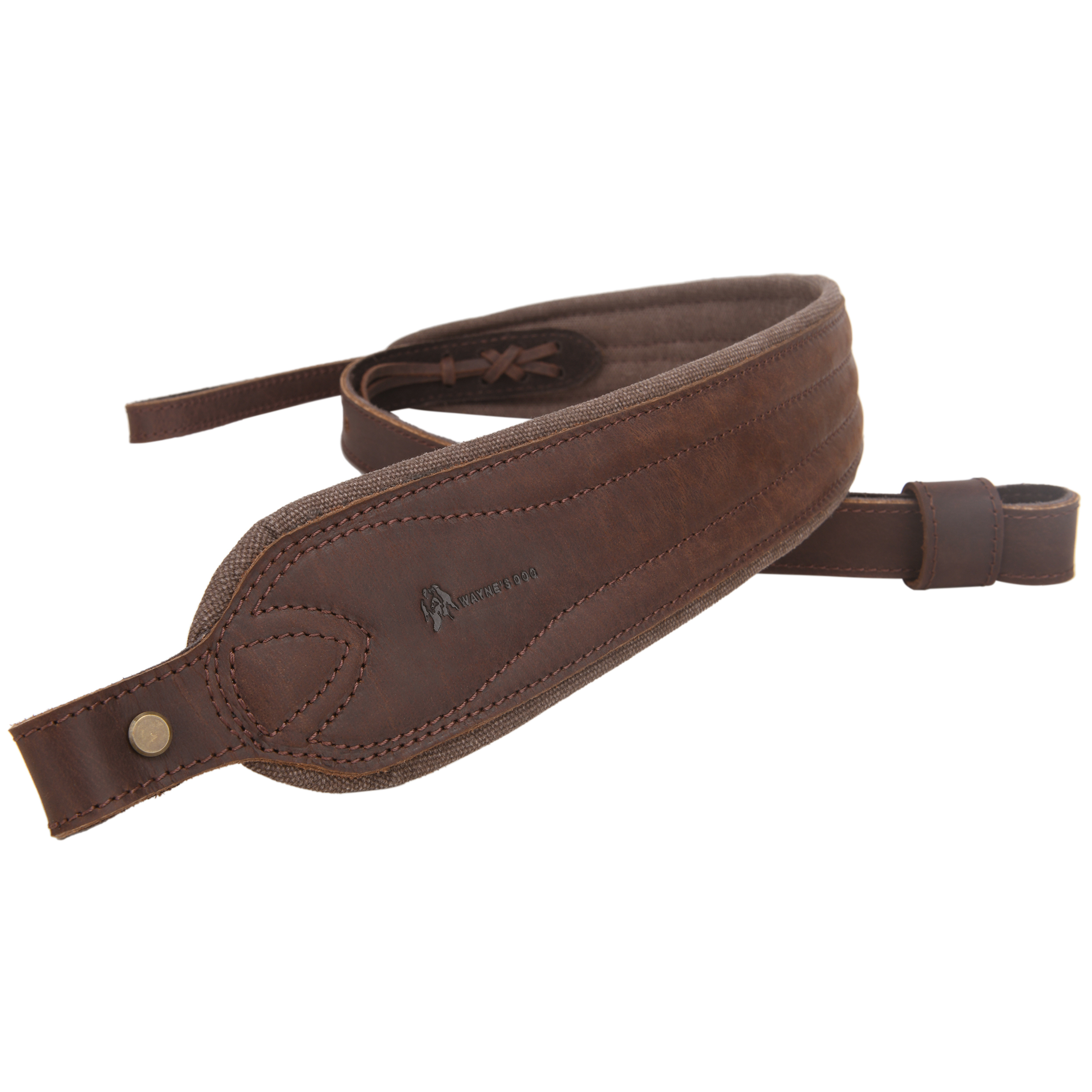 Vintage Leather Gun Carry Slings, Padded Canvas Shoulder Straps