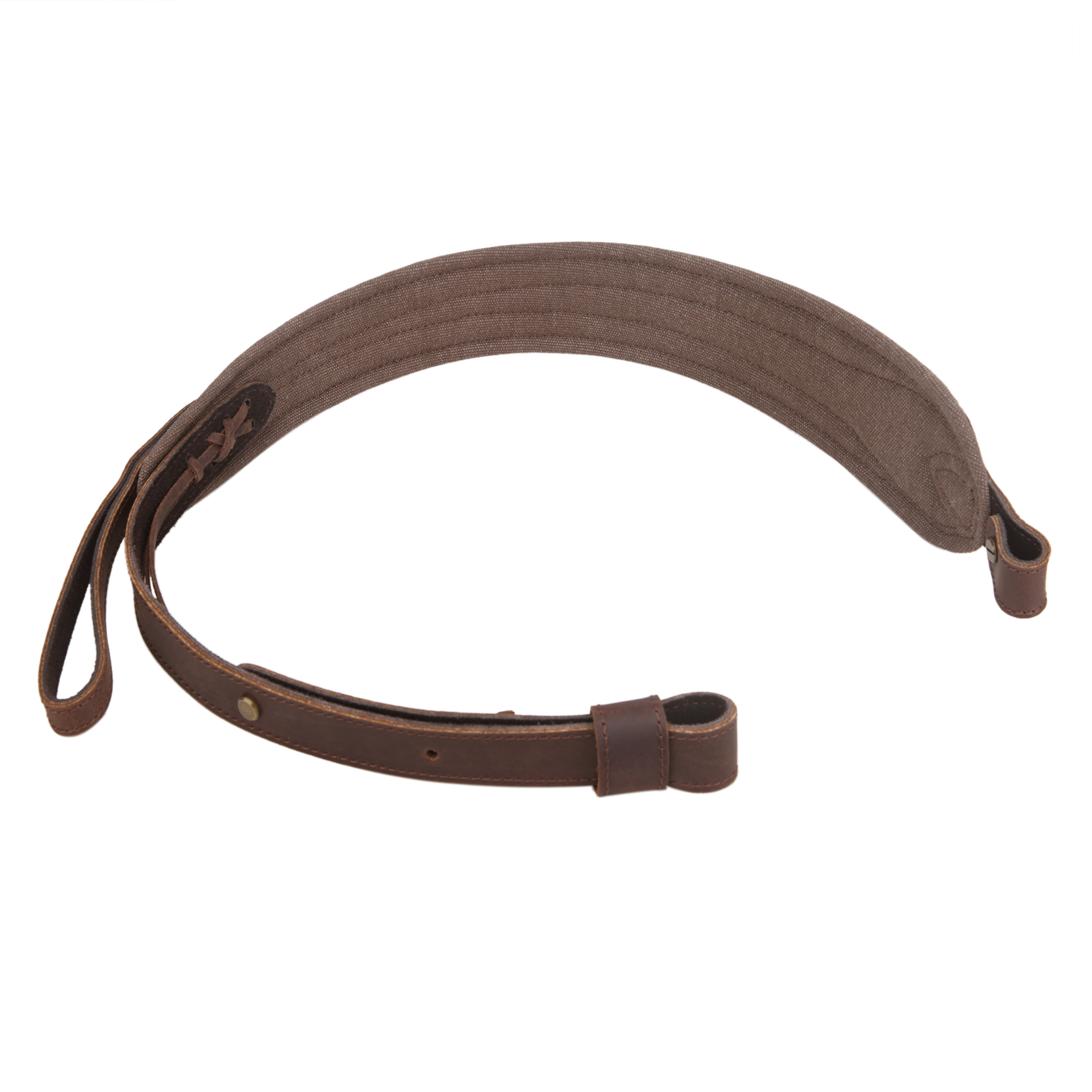 Vintage Leather Gun Carry Slings, Padded Canvas Shoulder Straps