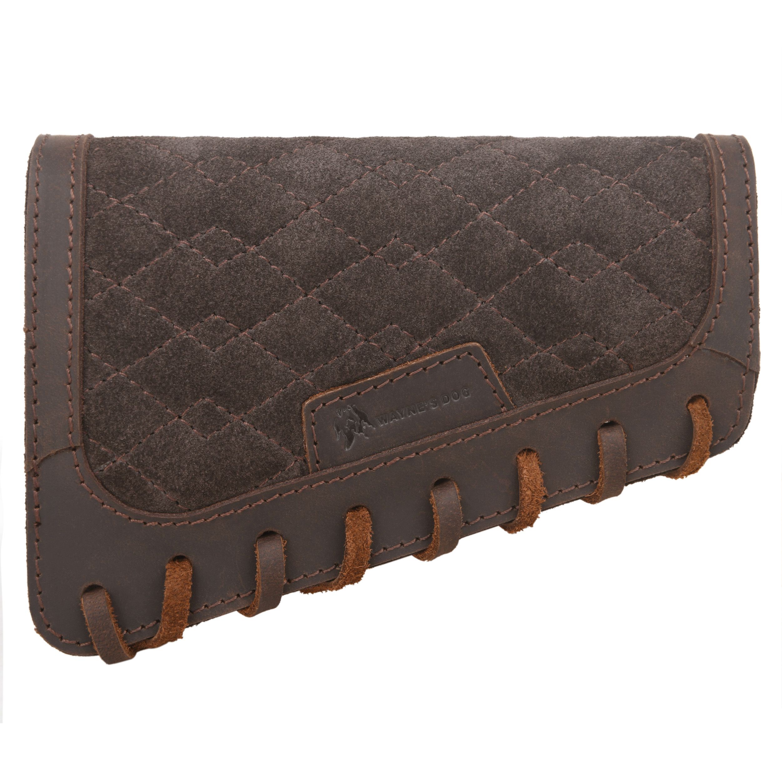 thumbnail image 2 of Ammo Holder Cheek Pad WAYNE'S DOG Leather Cheek Rest & Recoil Pad - No Drill Rifle Stock Harness With Ammo Holder Gun Stock Accessory Leather 2 of 13