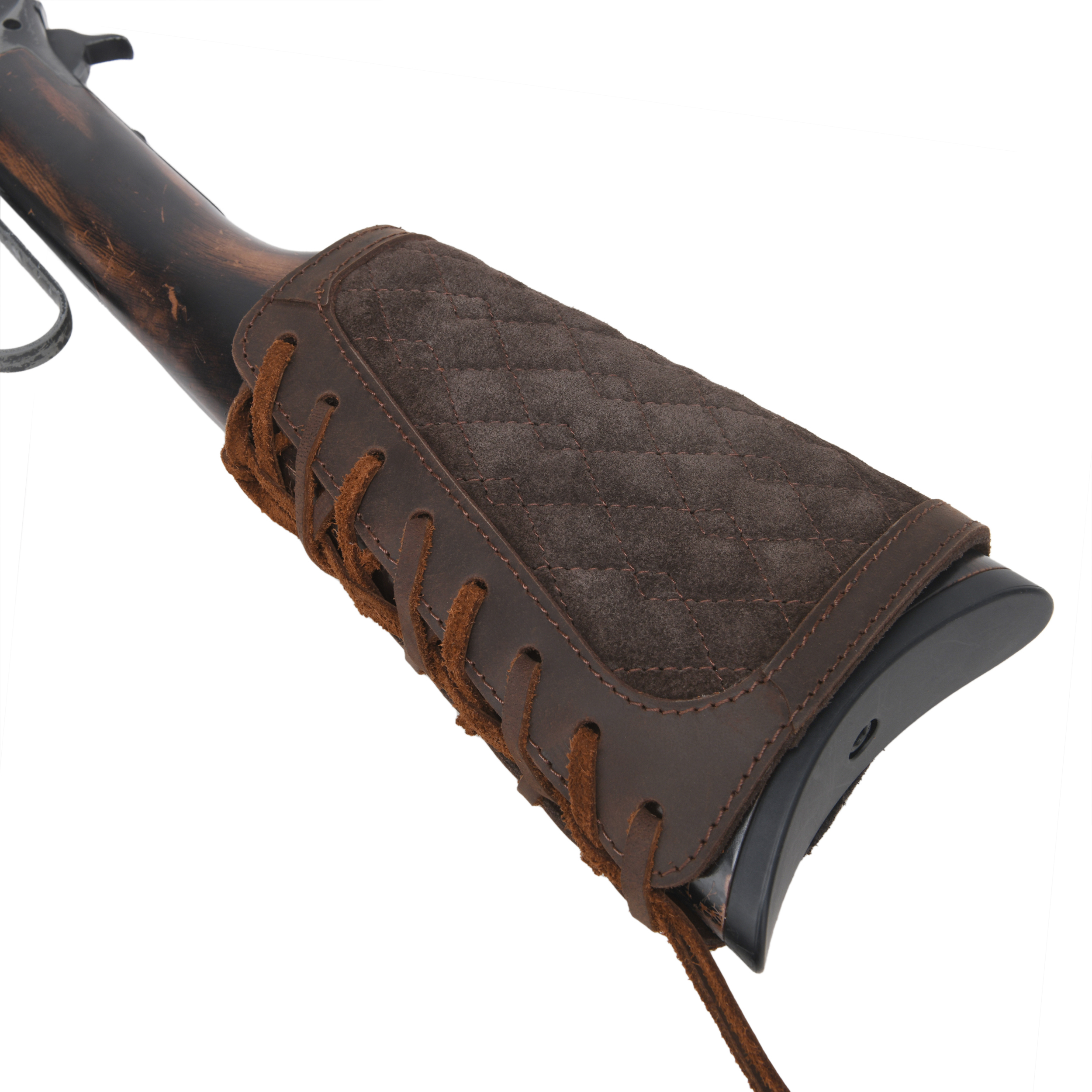 Leather Gun Butt Stock Cover, Cheek Rest Pad for Long Range Shooting