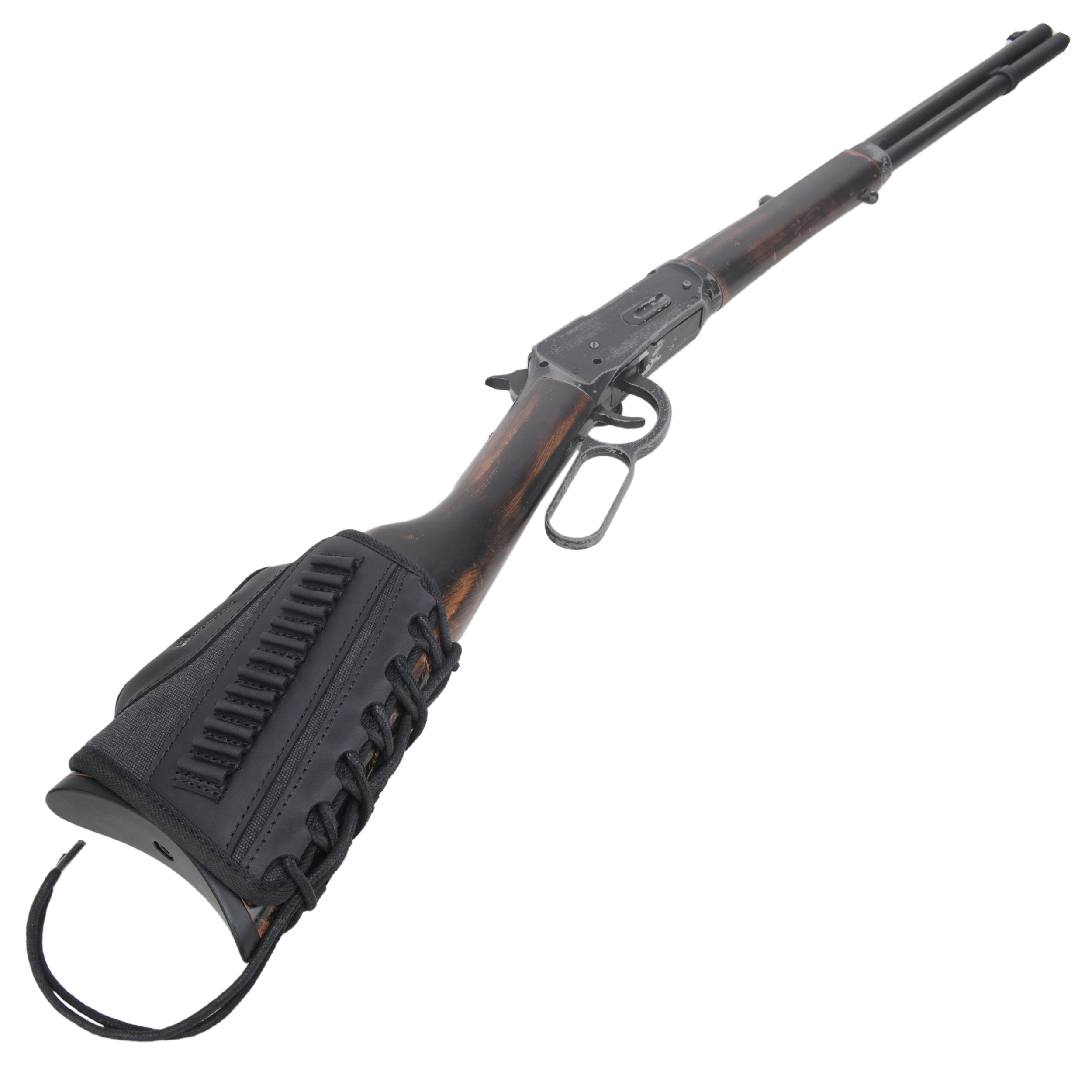 Canvas Leather Rifle Buttstock Cheek Rest Riser Shell Holder