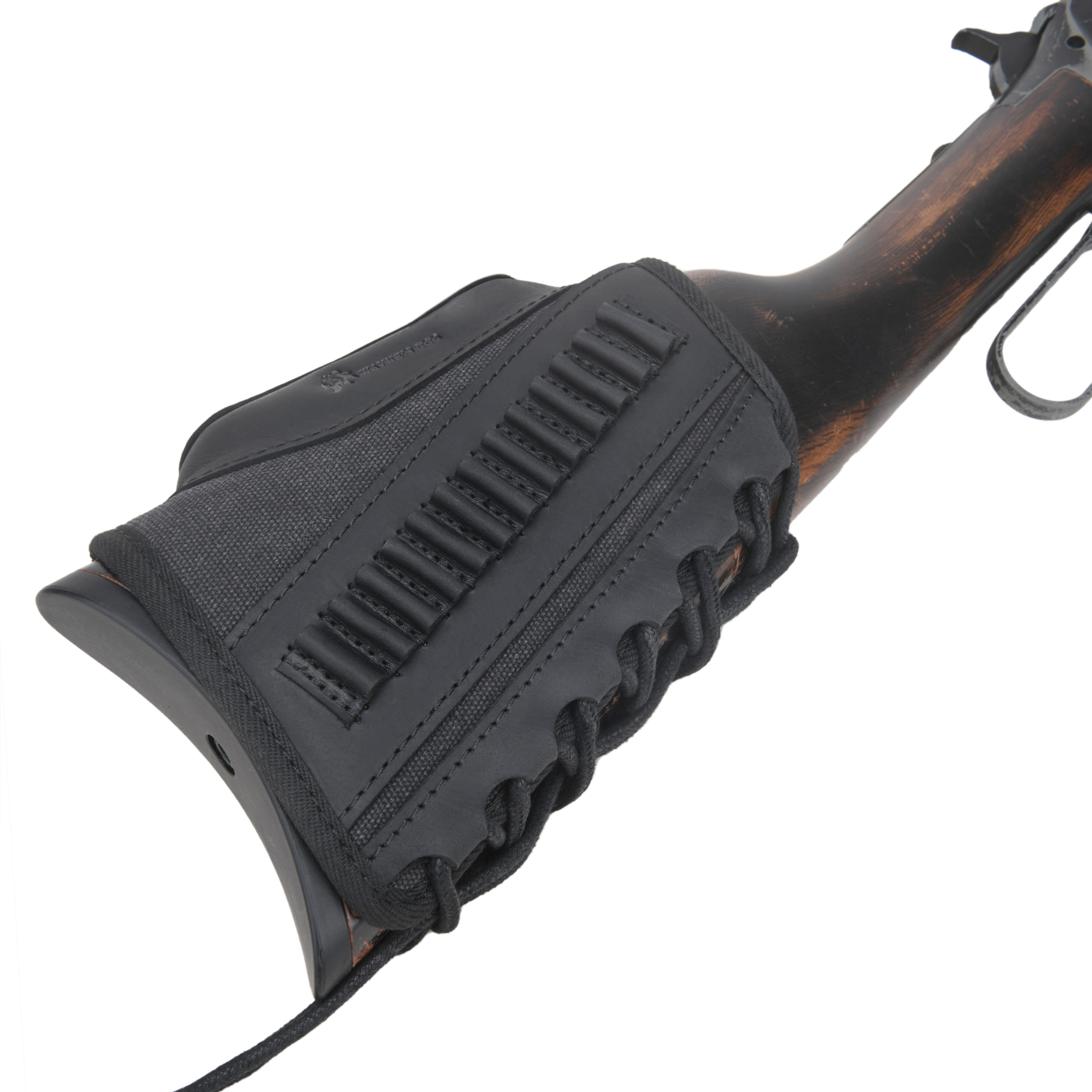 Canvas Leather Rifle Buttstock Cheek Rest Riser Shell Holder