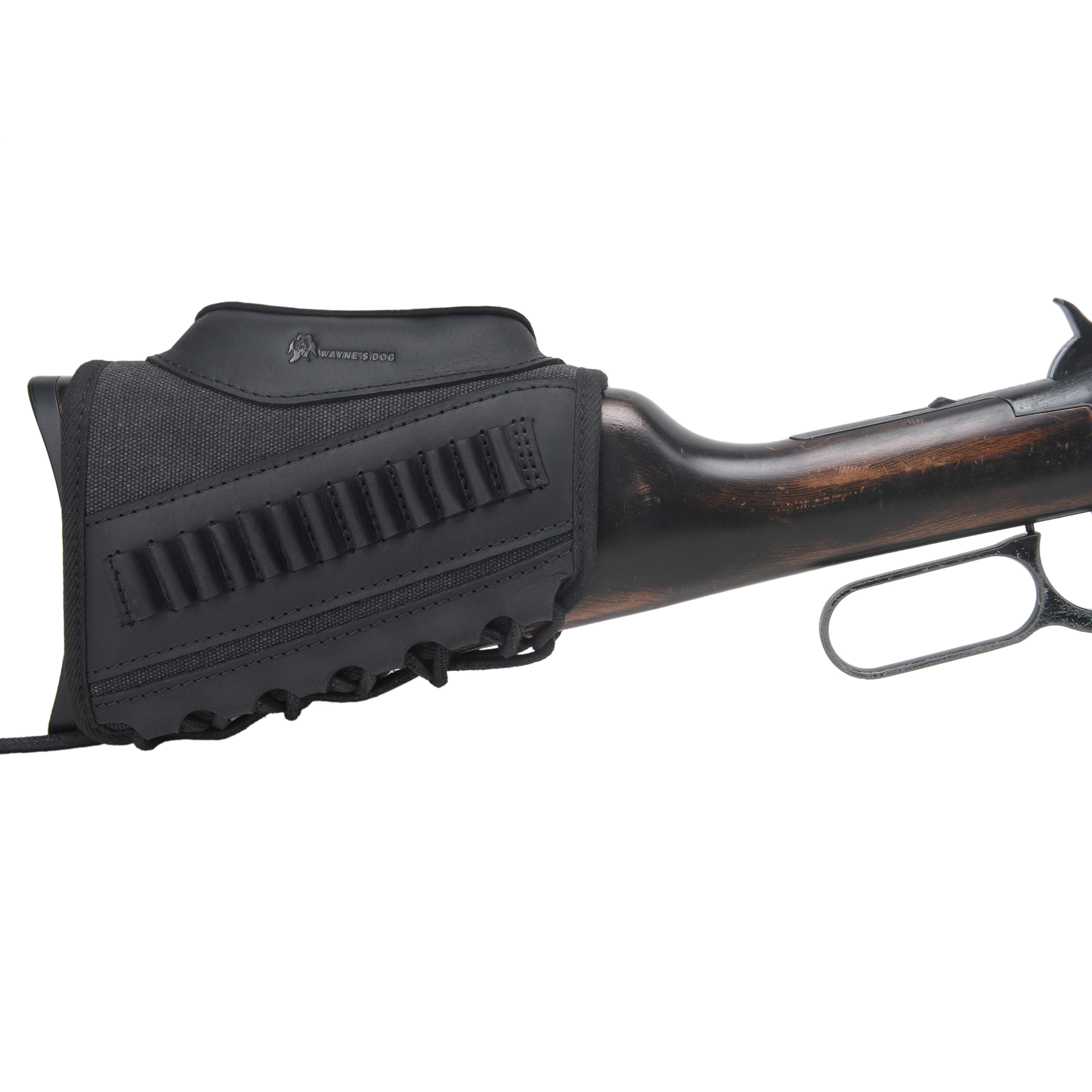 Canvas Leather Rifle Buttstock Cheek Rest Riser Shell Holder