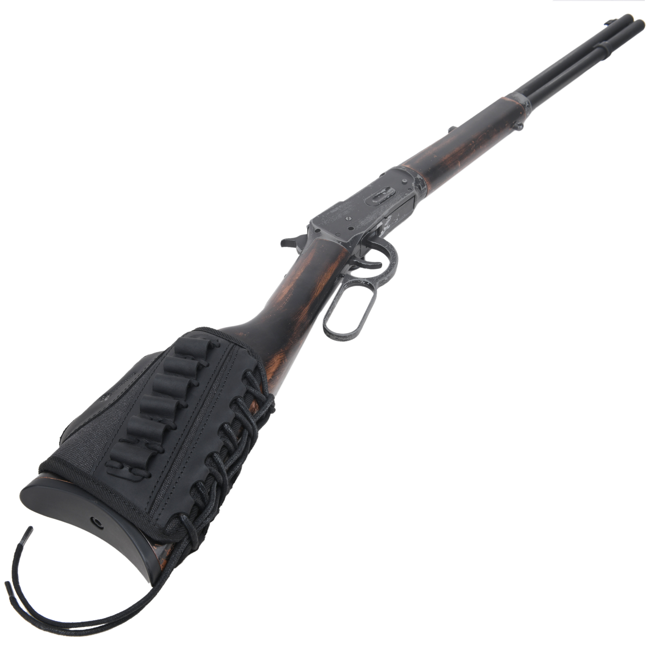 Canvas Leather Rifle Buttstock Cheek Rest Riser Shell Holder