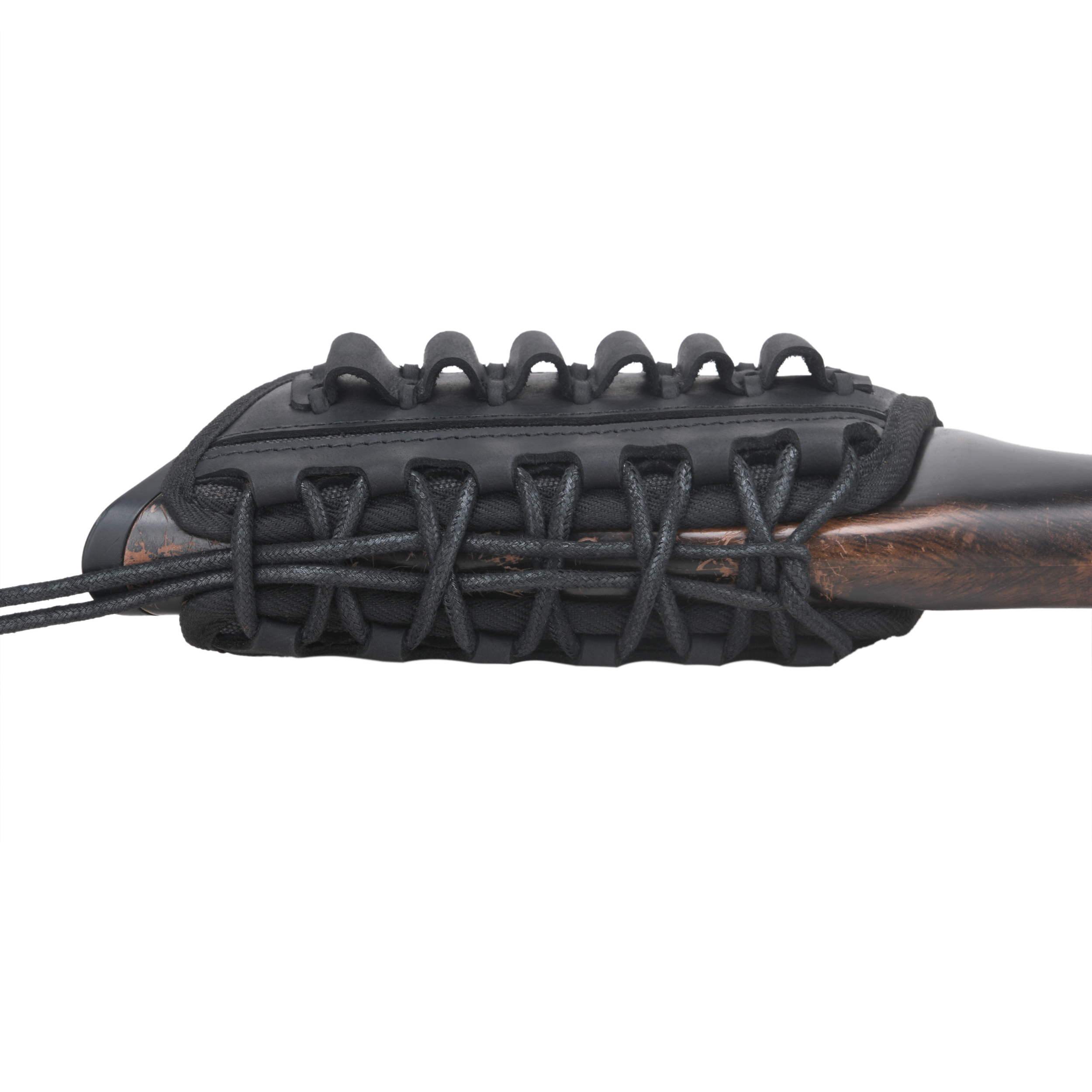Canvas Leather Rifle Buttstock Cheek Rest Riser Shell Holder
