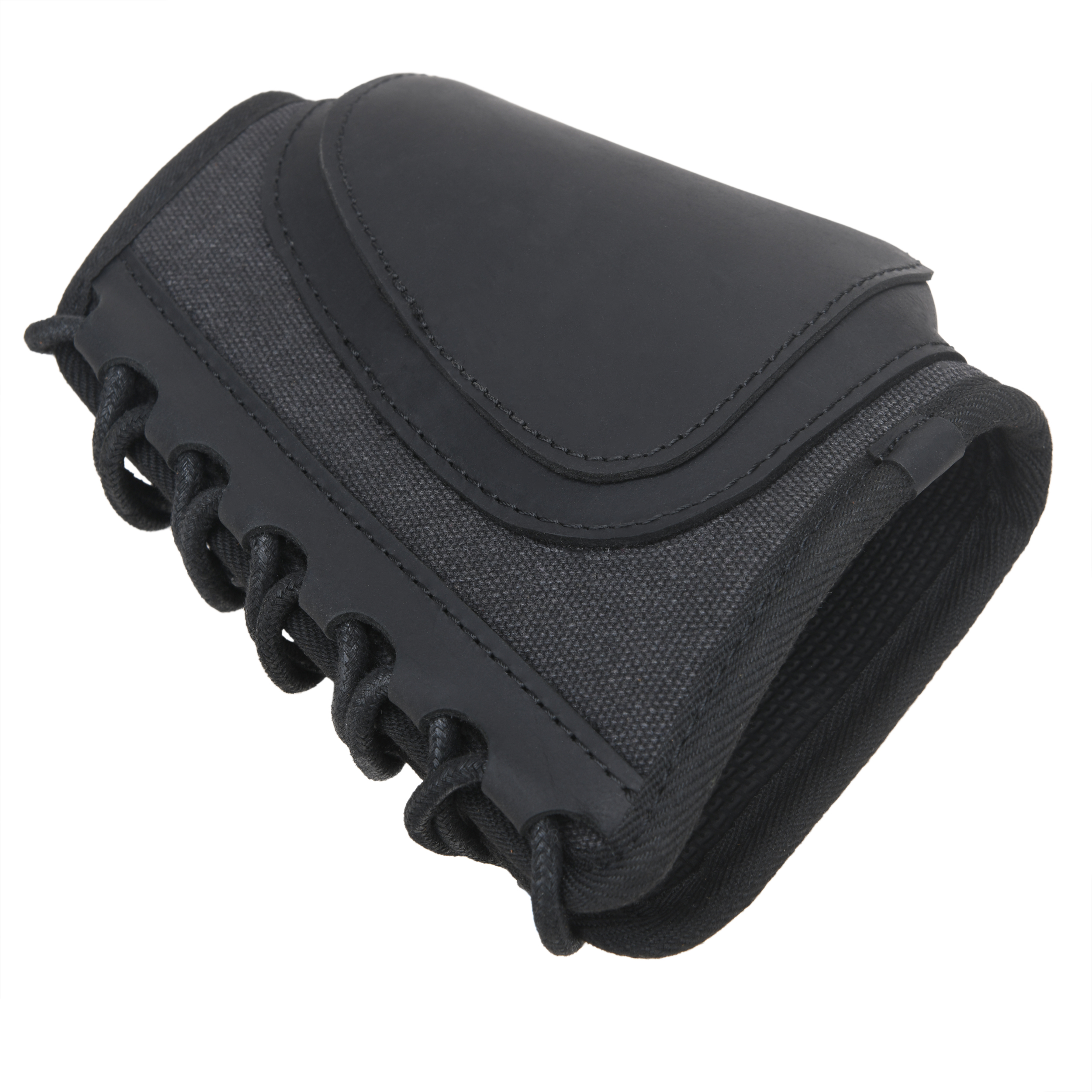 Canvas Leather Rifle Buttstock Cheek Rest Riser Shell Holder