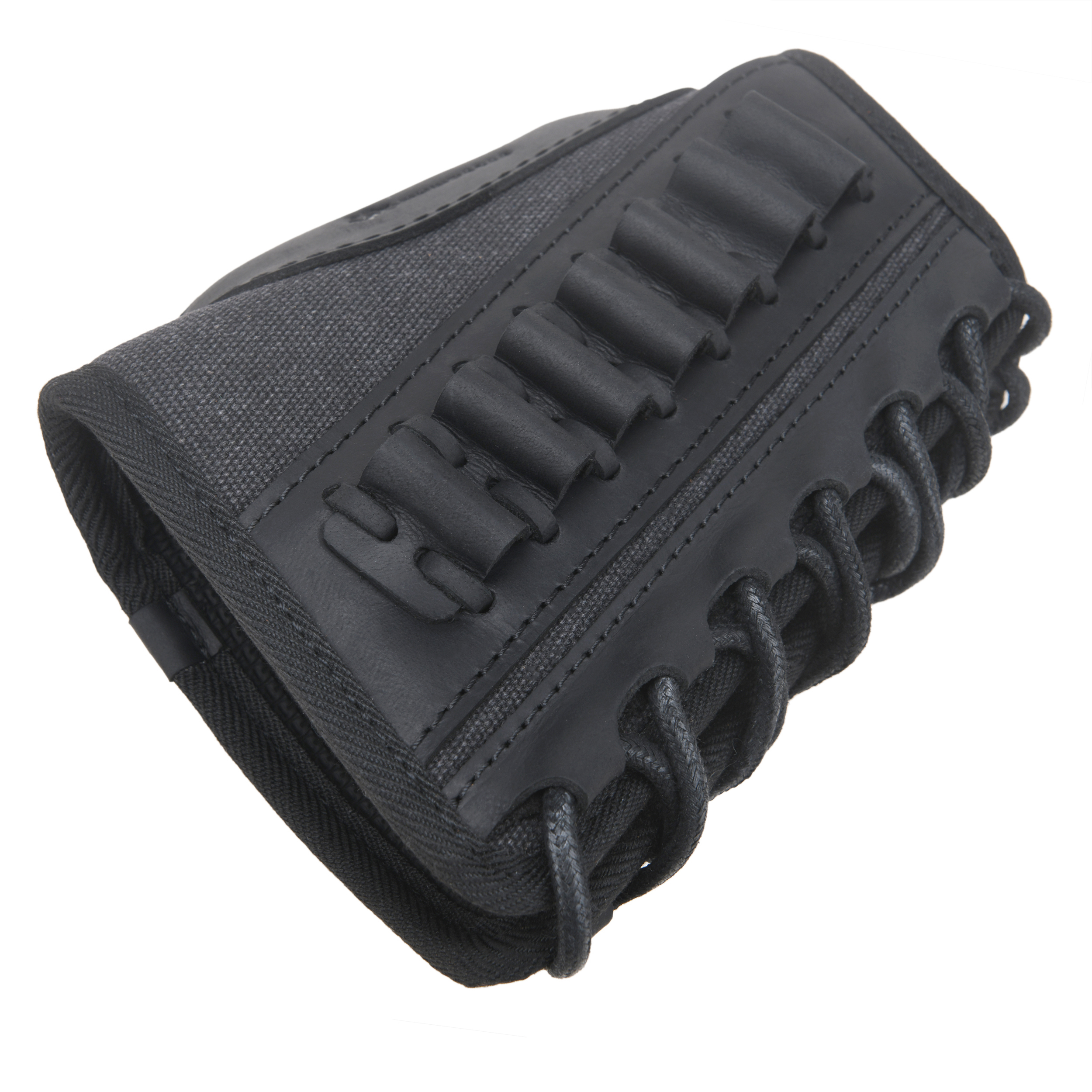 Canvas Leather Rifle Buttstock Cheek Rest Riser Shell Holder