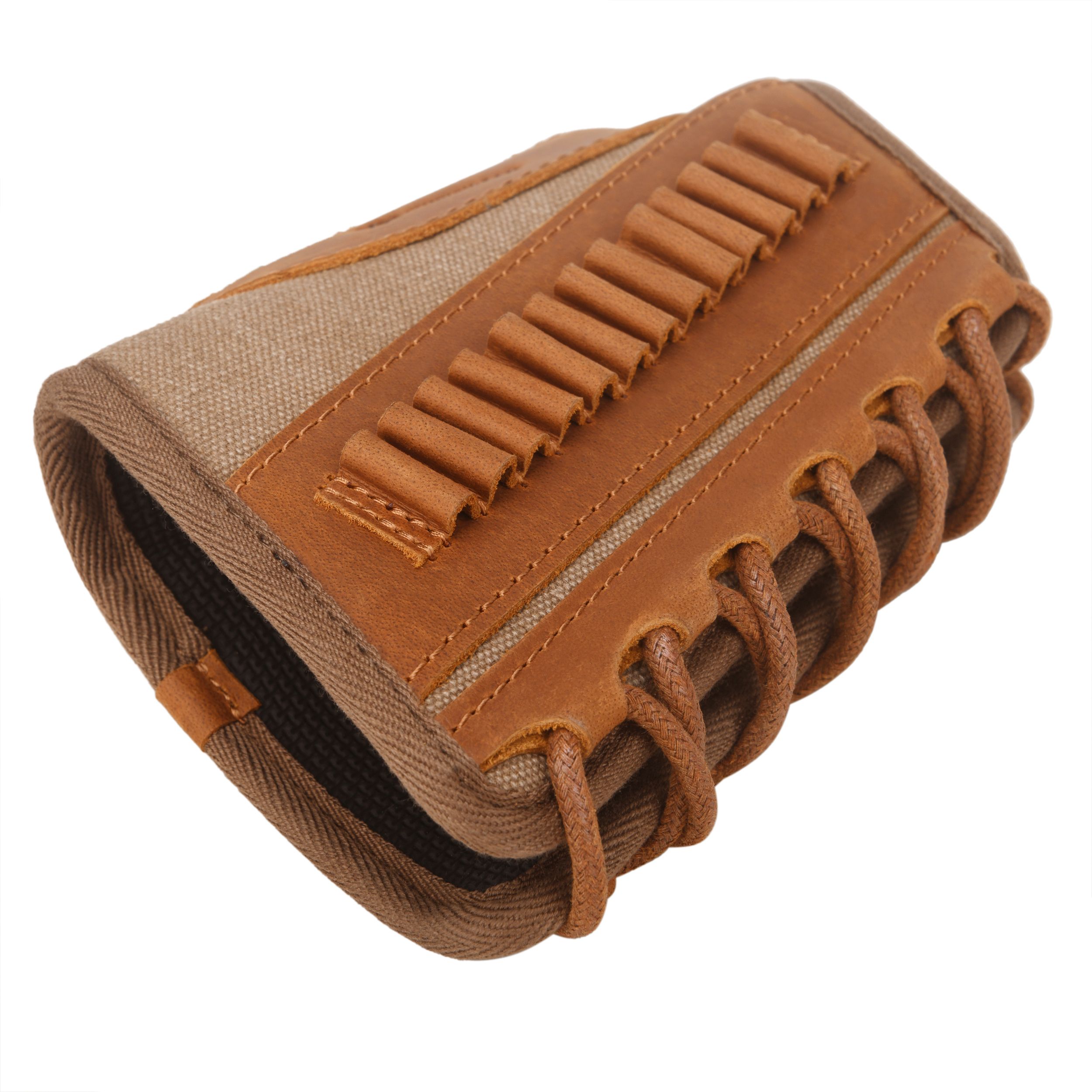 Canvas Leather Rifle Buttstock Cheek Rest Riser Shell Holder