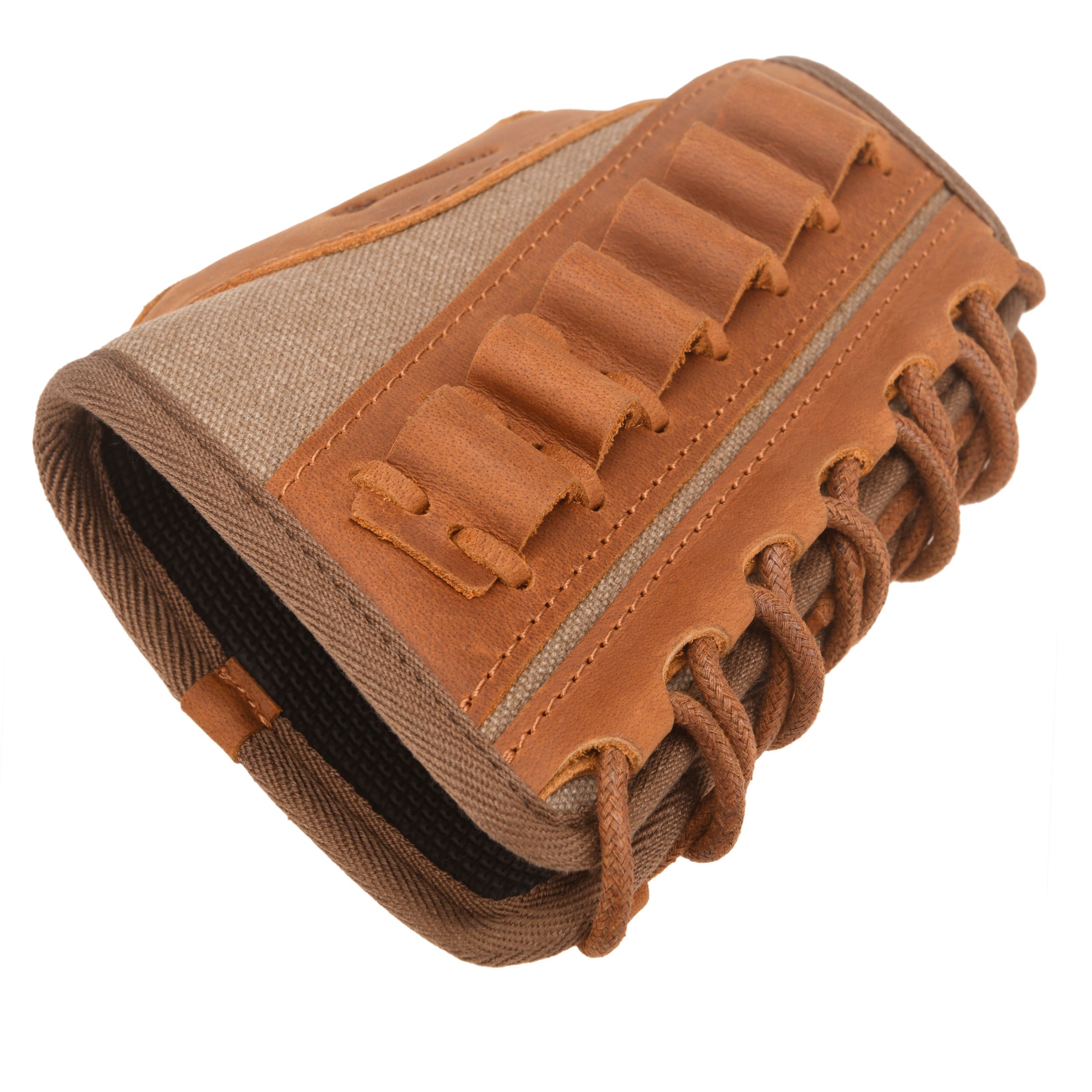 Canvas Leather Rifle Buttstock Cheek Rest Riser Shell Holder