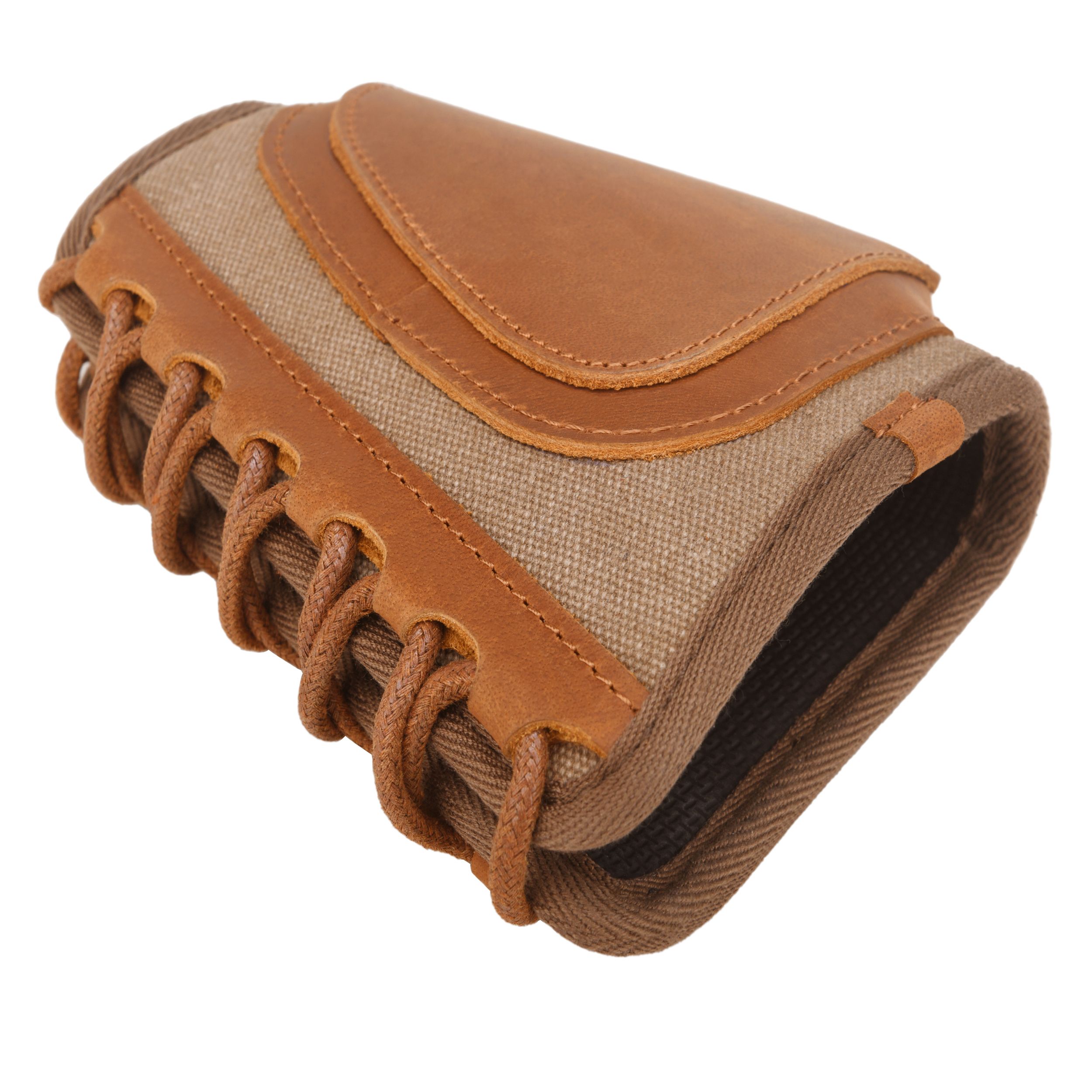 Canvas Leather Rifle Buttstock Cheek Rest Riser Shell Holder