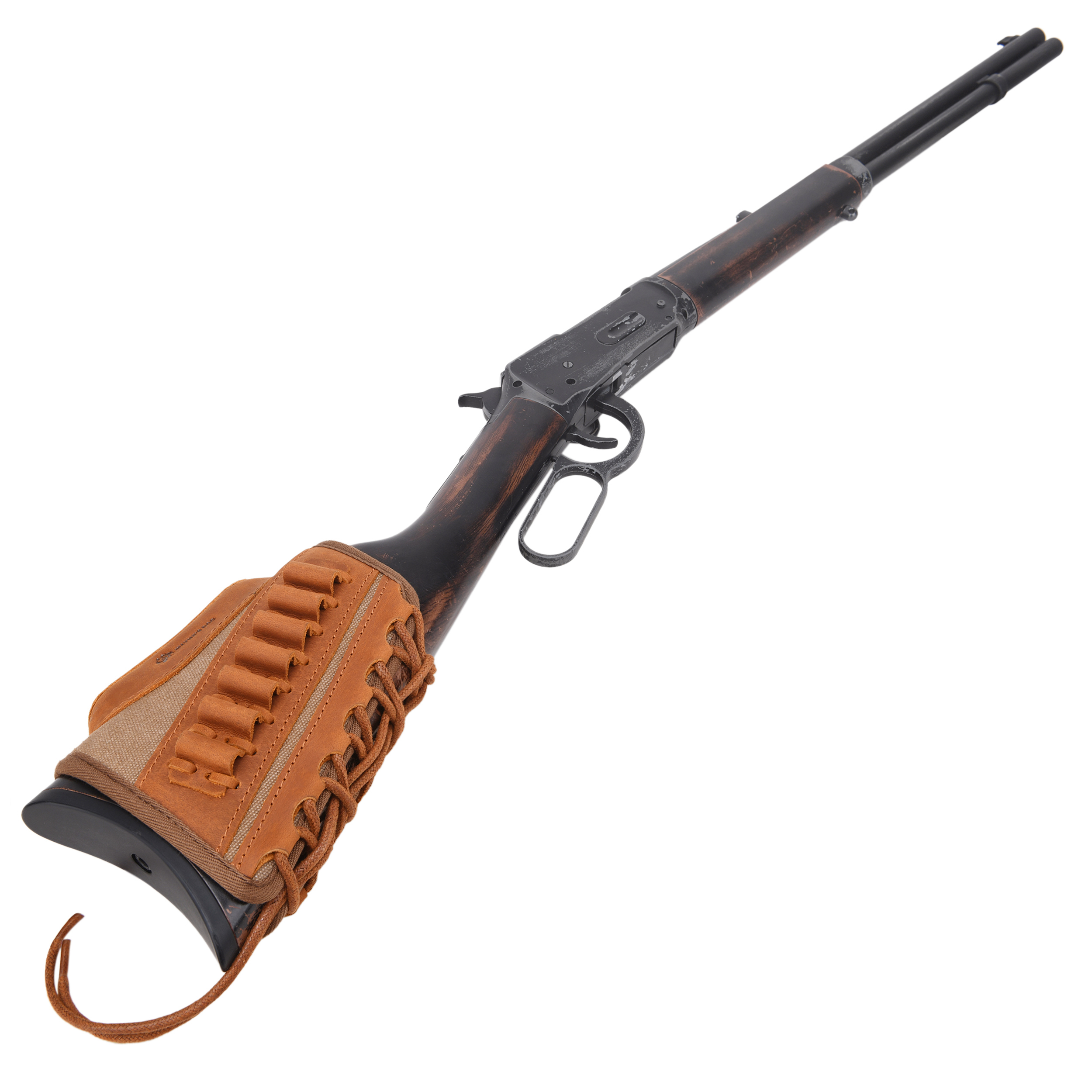 Canvas Leather Rifle Buttstock Cheek Rest Riser Shell Holder
