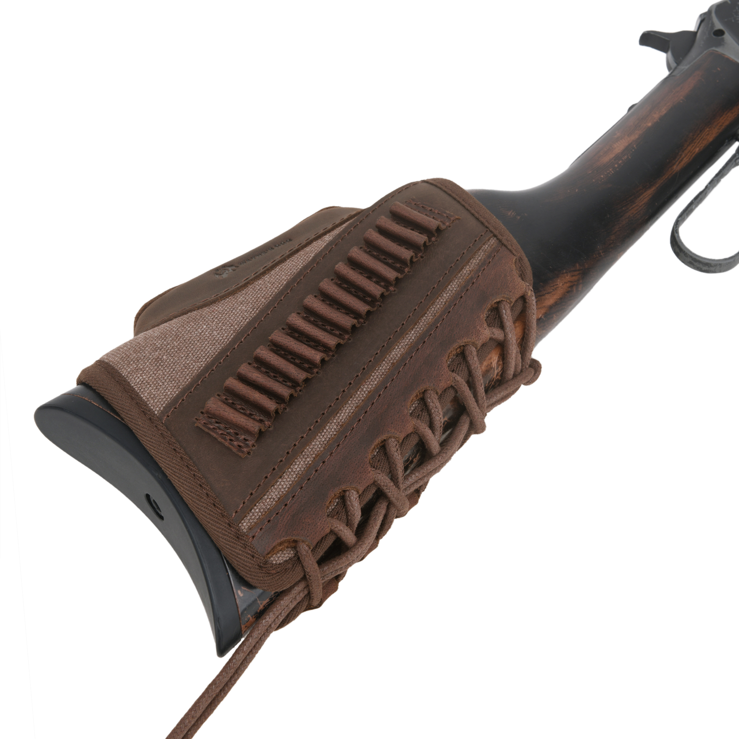Canvas Leather Rifle Buttstock Cheek Rest Riser Shell Holder