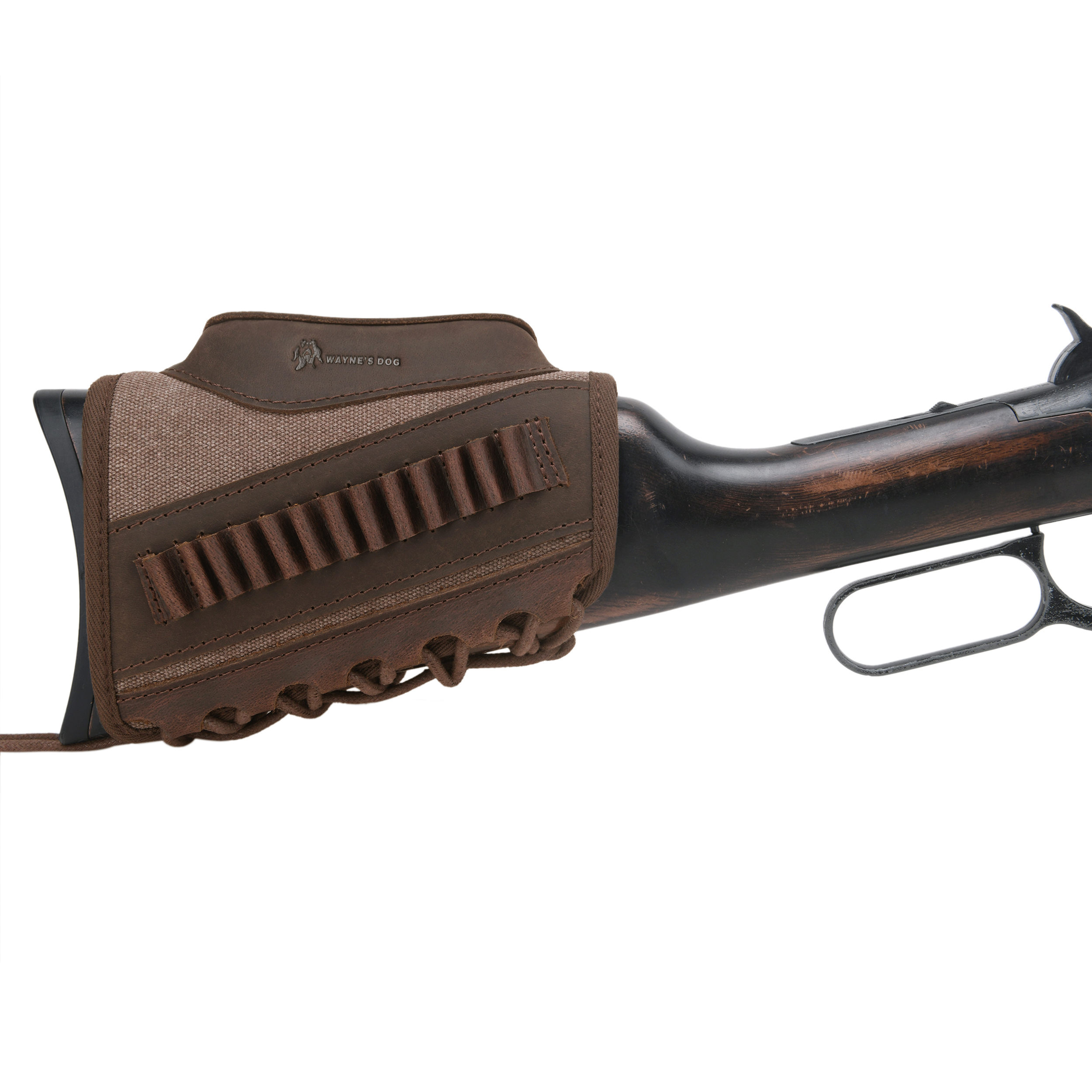 Canvas Leather Rifle Buttstock Cheek Rest Riser Shell Holder