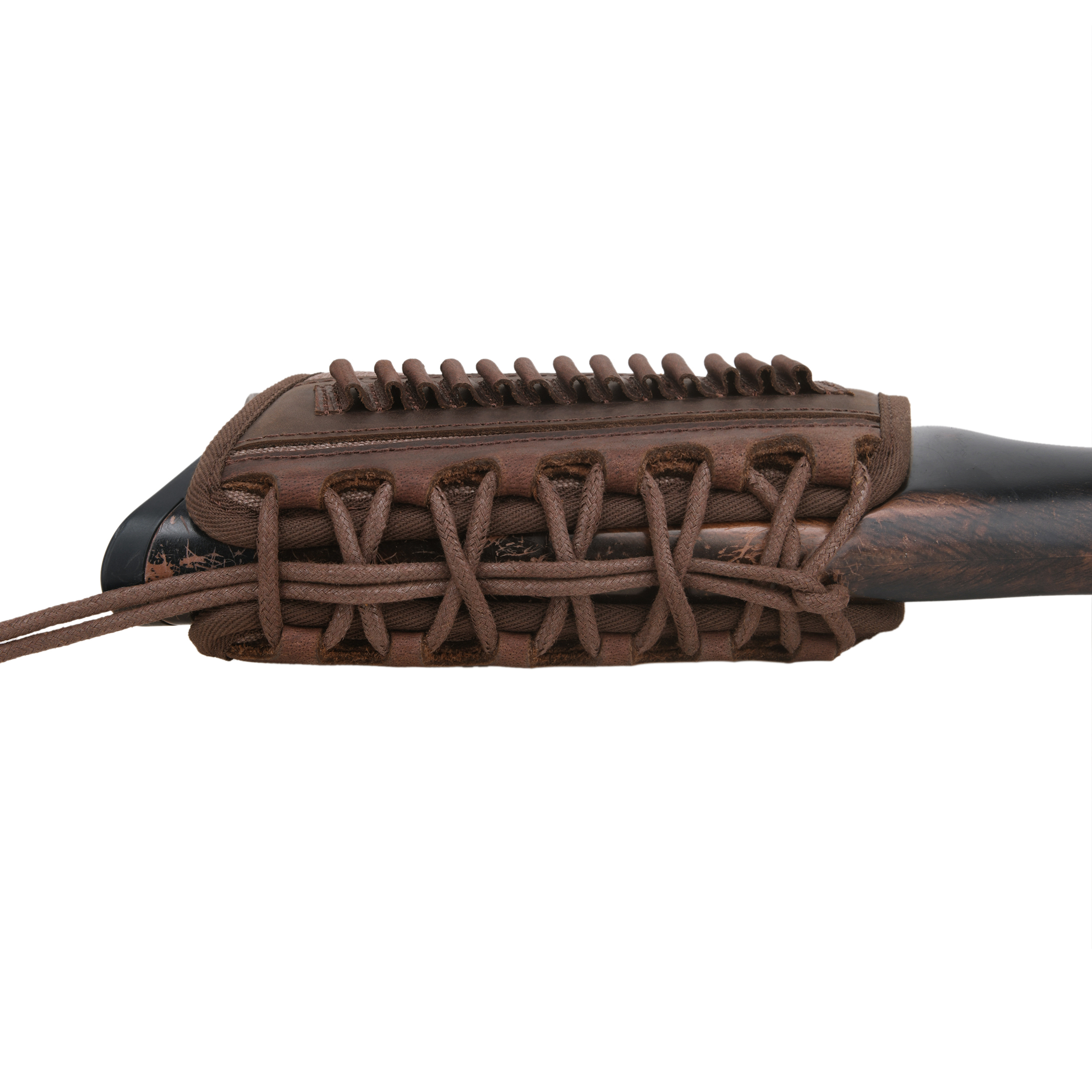 Canvas Leather Rifle Buttstock Cheek Rest Riser Shell Holder