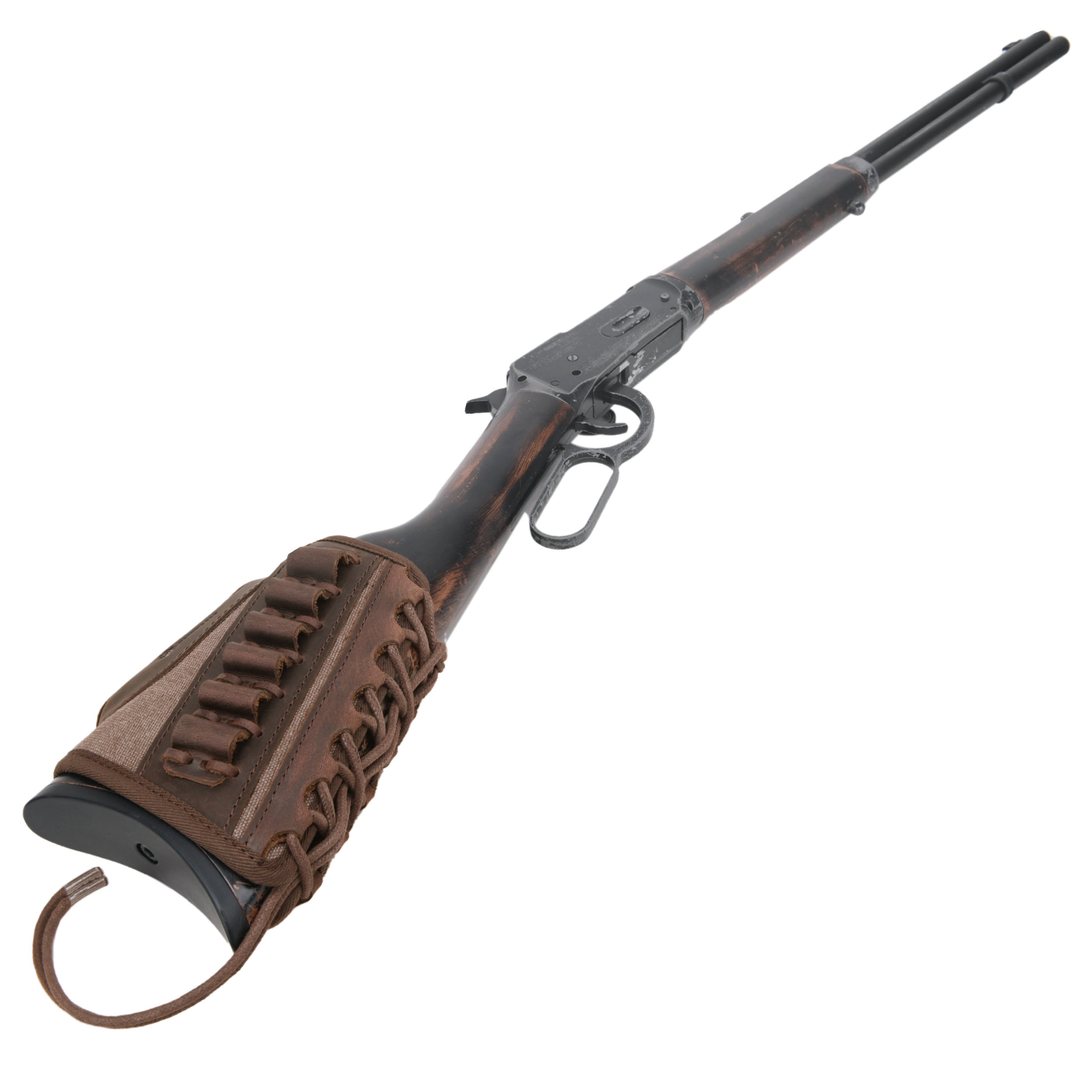 Canvas Leather Rifle Buttstock Cheek Rest Riser Shell Holder