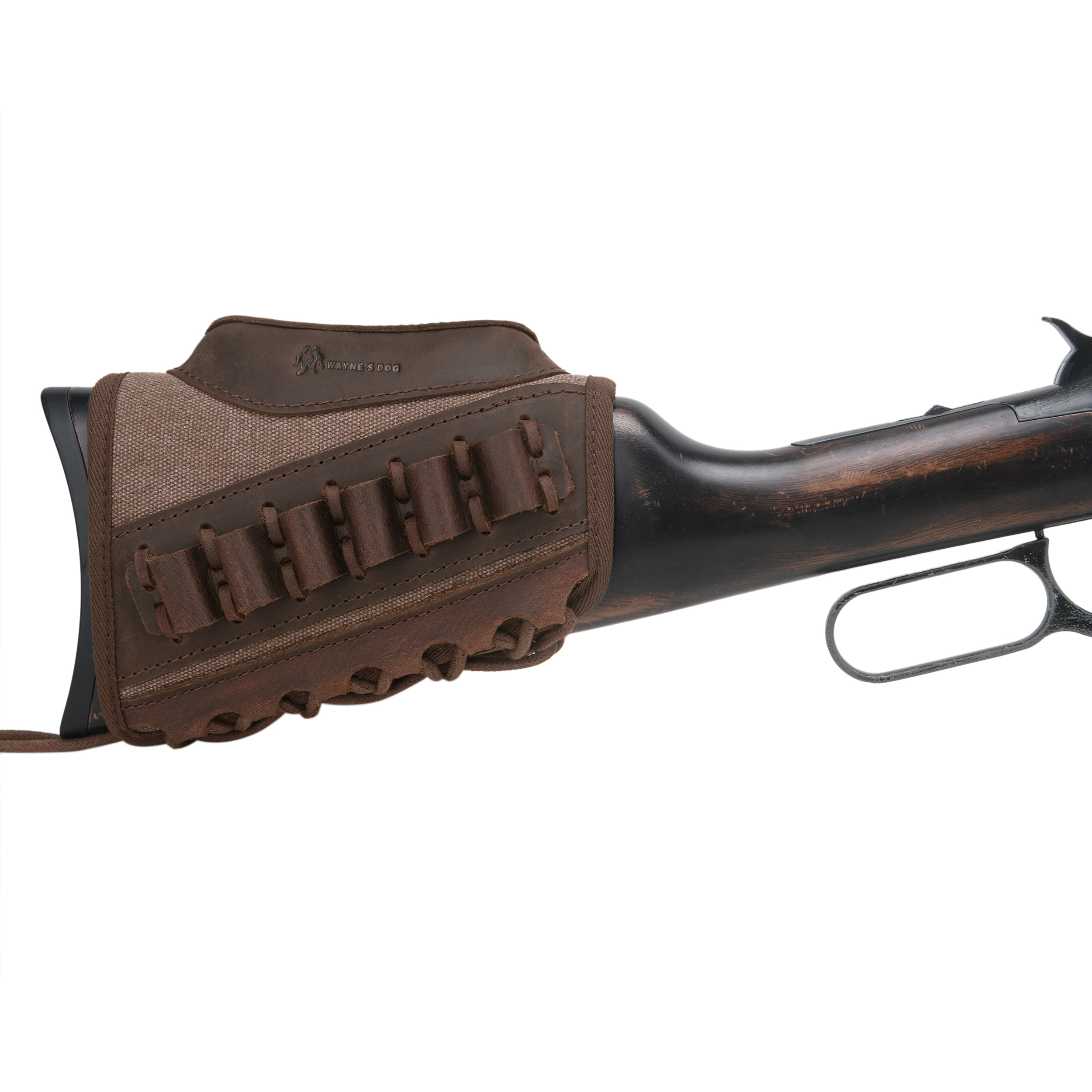 Canvas Leather Rifle Buttstock Cheek Rest Riser Shell Holder