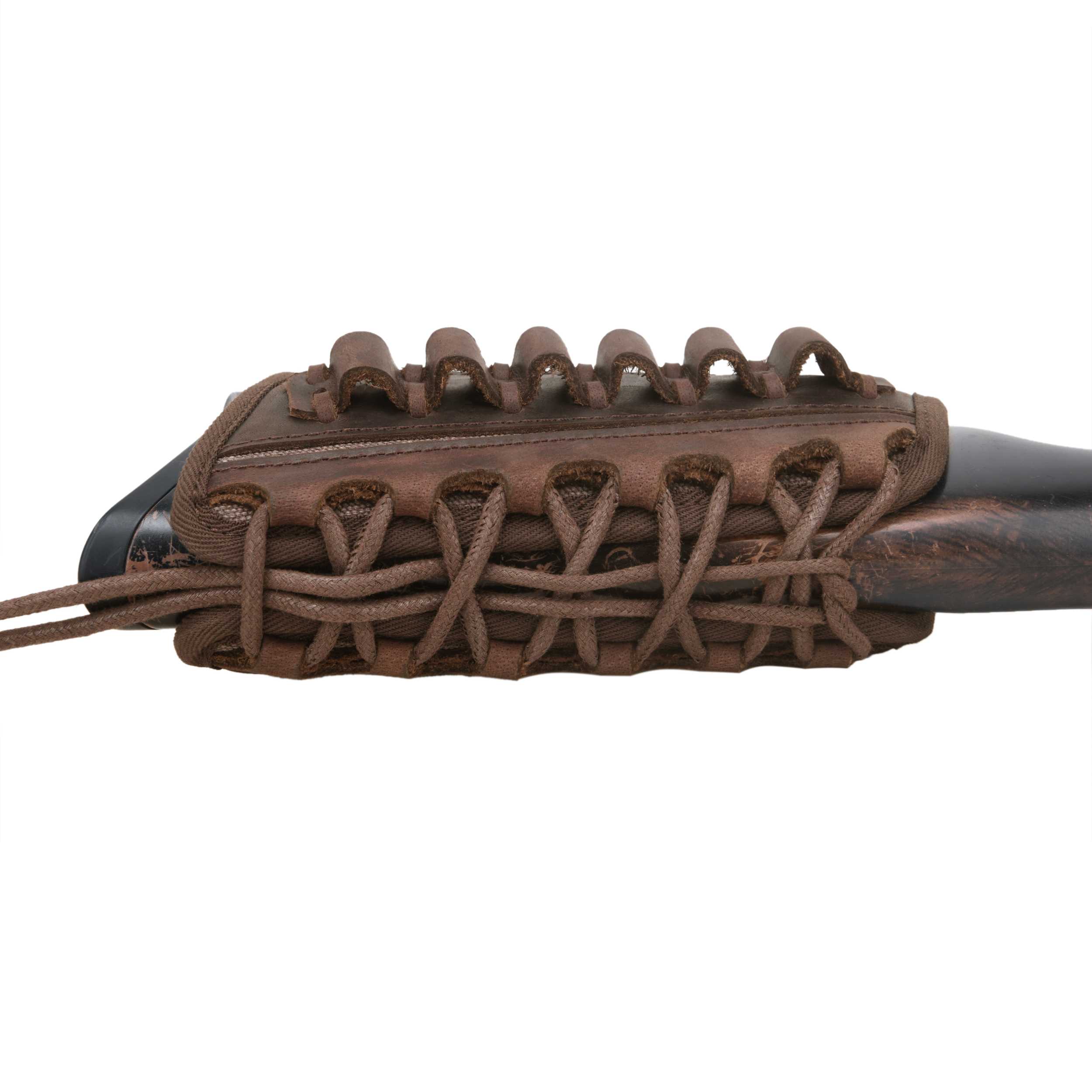 Canvas Leather Rifle Buttstock Cheek Rest Riser Shell Holder