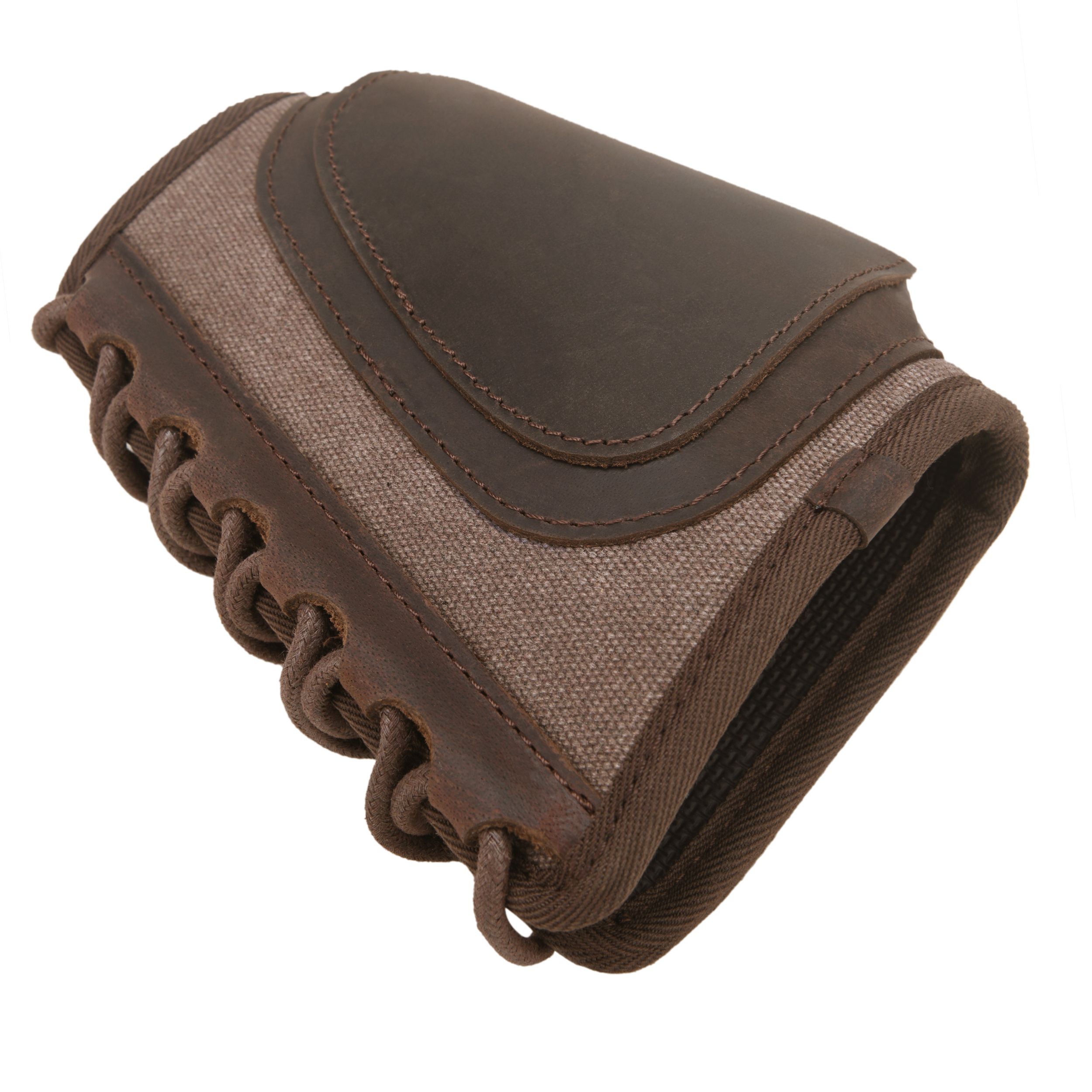 Canvas Leather Rifle Buttstock Cheek Rest Riser Shell Holder