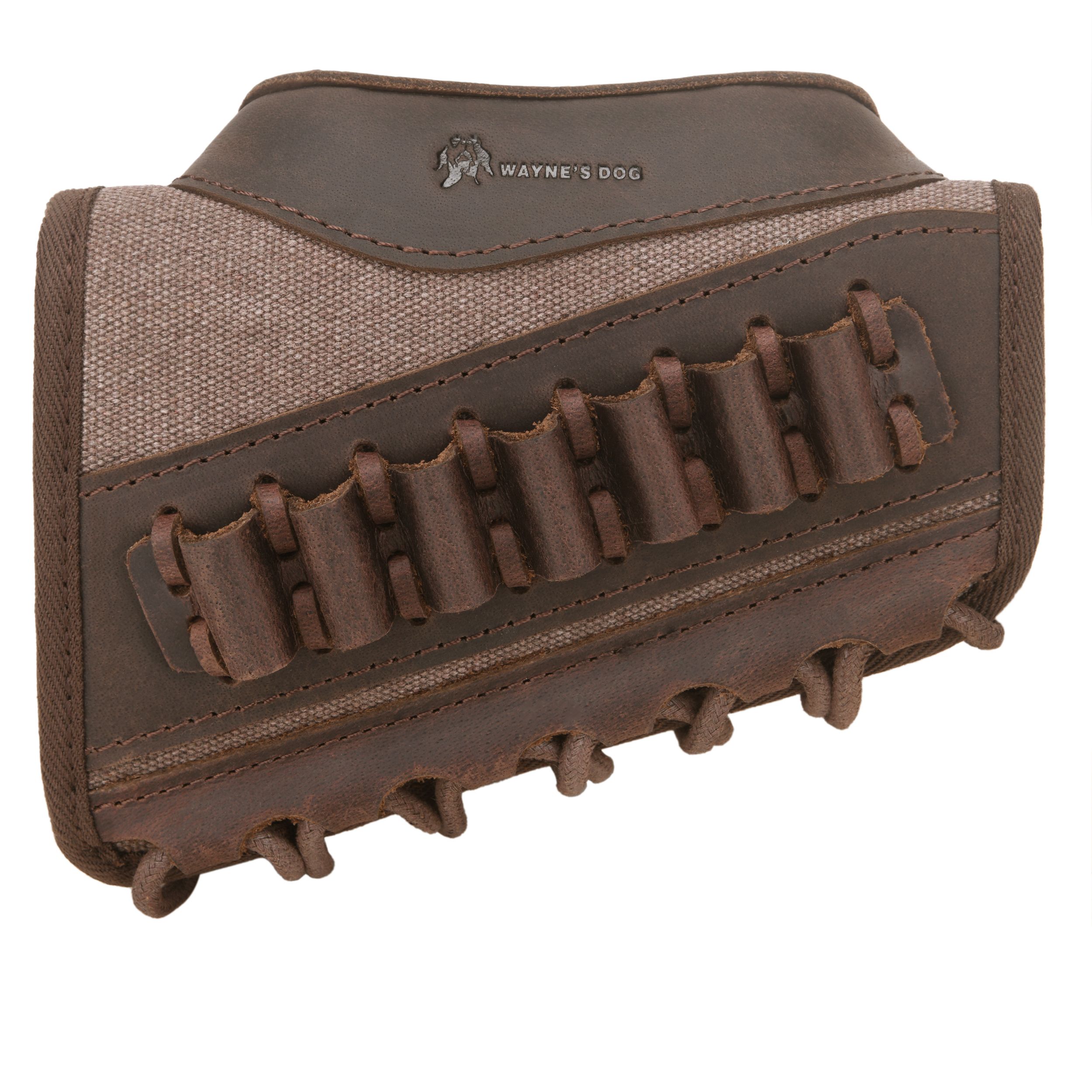 Canvas Leather Rifle Buttstock Cheek Rest Riser Shell Holder