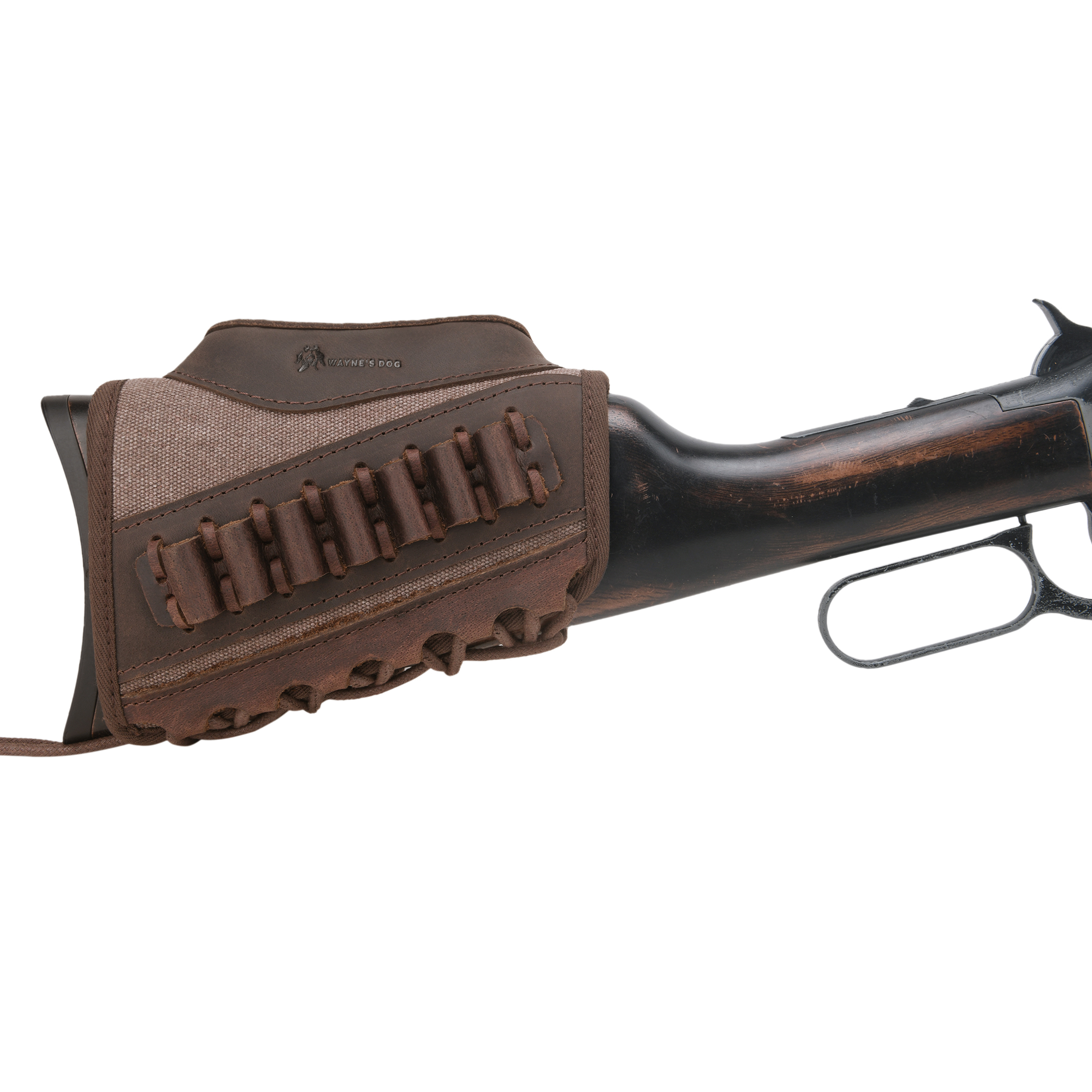 Canvas Leather Rifle Buttstock Cheek Rest Riser Shell Holder