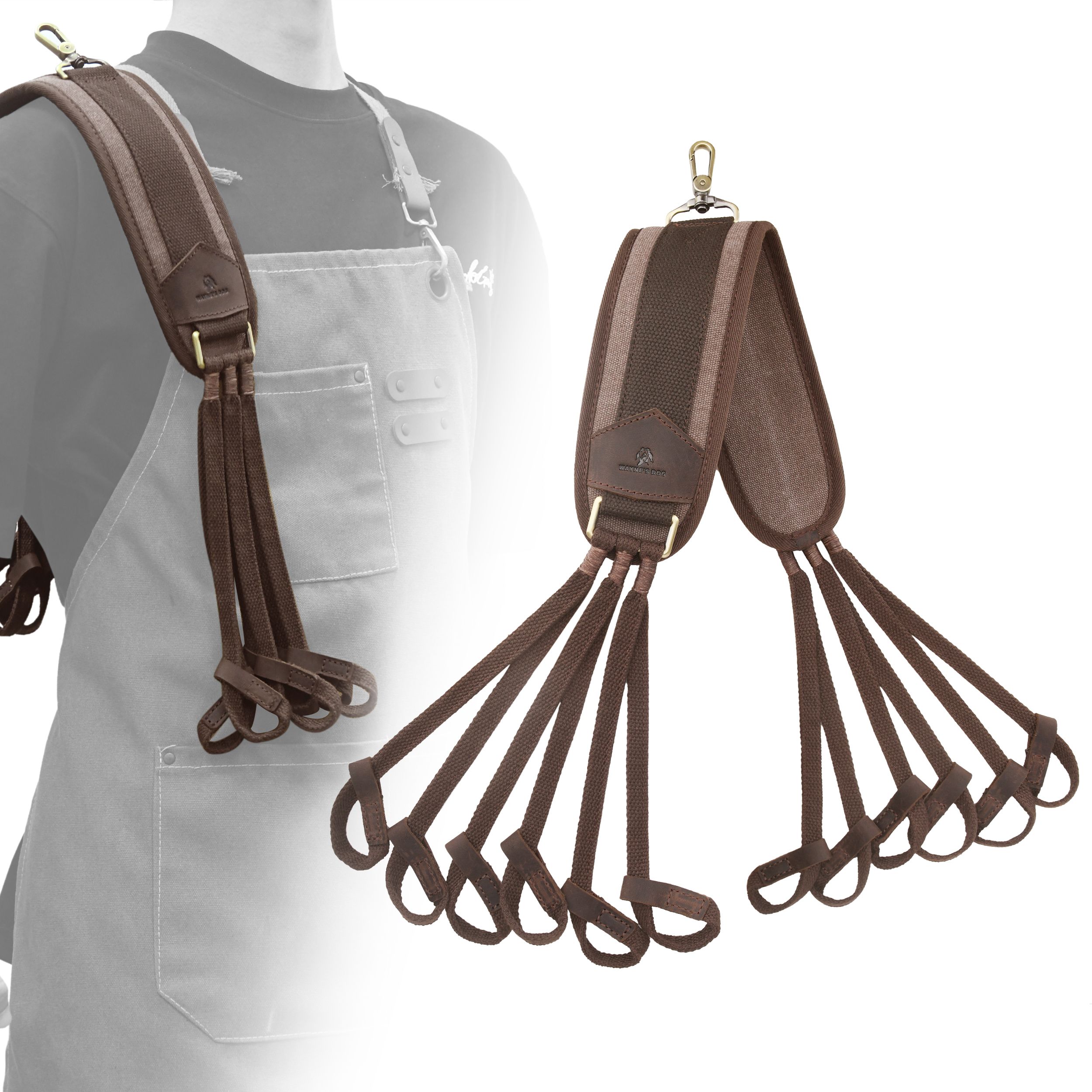 Canvas Duck Game Carrier - 12 Drops, Slip Noose - Bird Tote, Waterfowl & Goose Hanger, Duck Carrier Lanyard