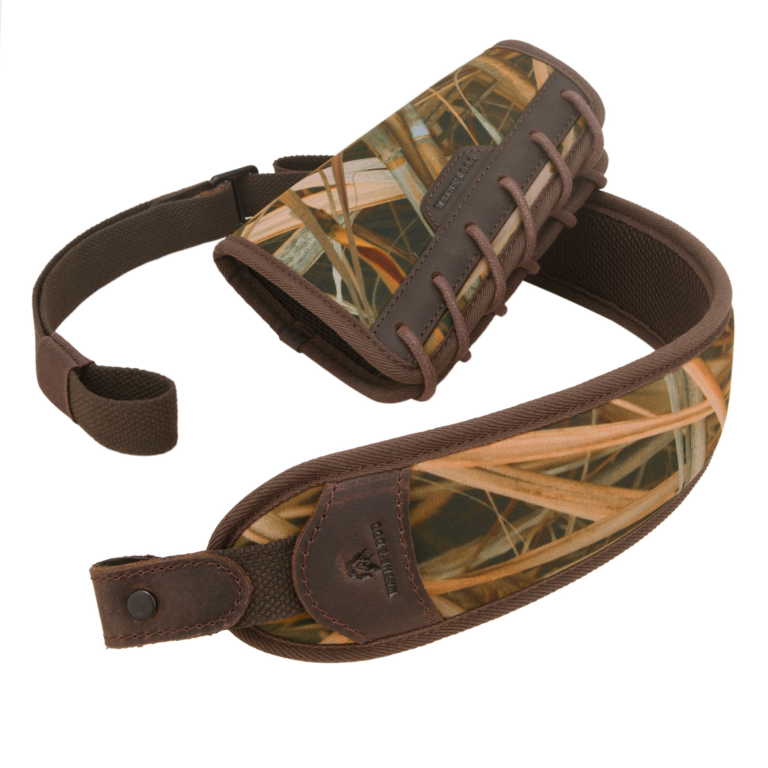 Camouflage Rifle Cheek Rest Pad with Sling, Gun Buttstock with Match Shoulder Strap