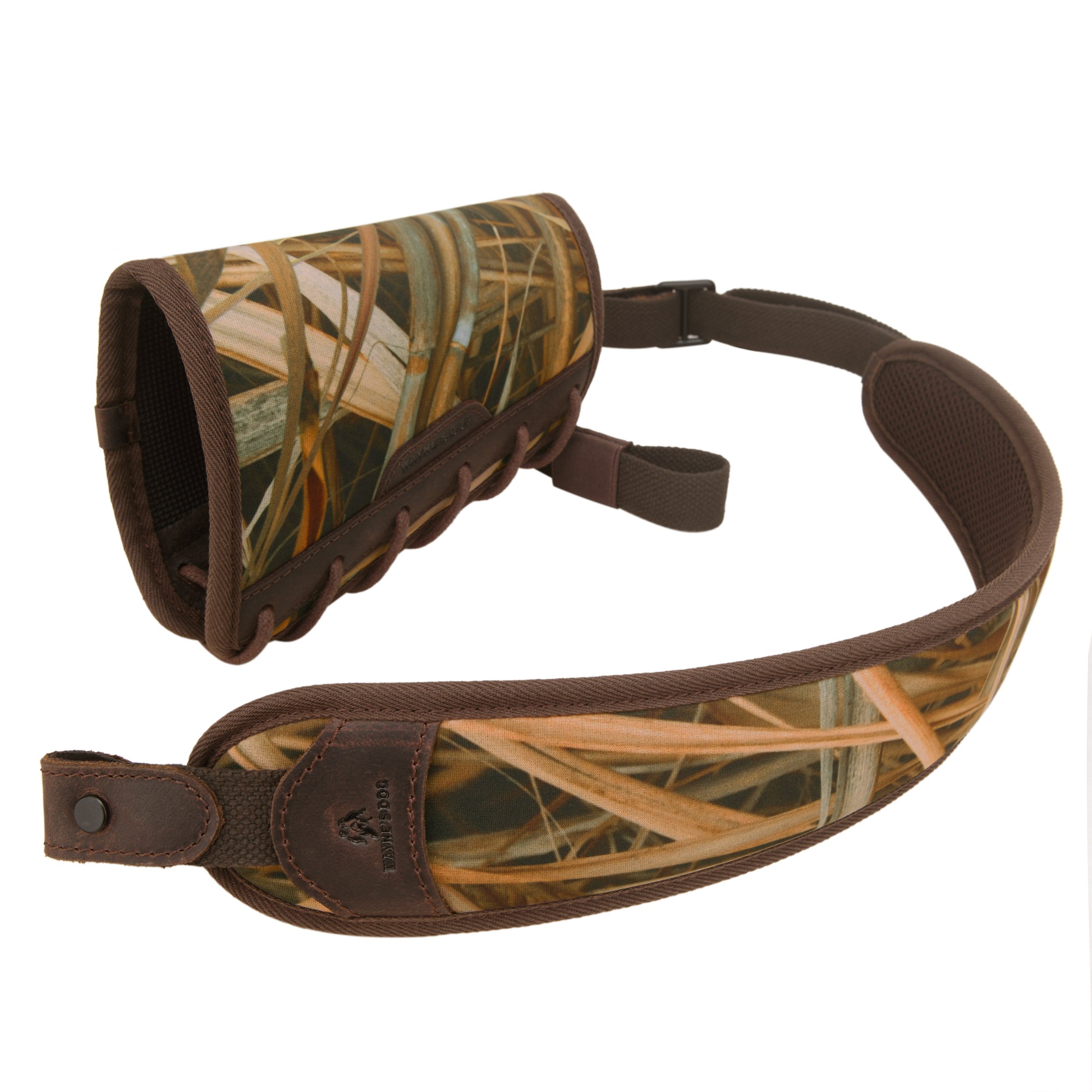 Camouflage Rifle Cheek Rest Pad with Sling, Gun Buttstock with Match Shoulder Strap