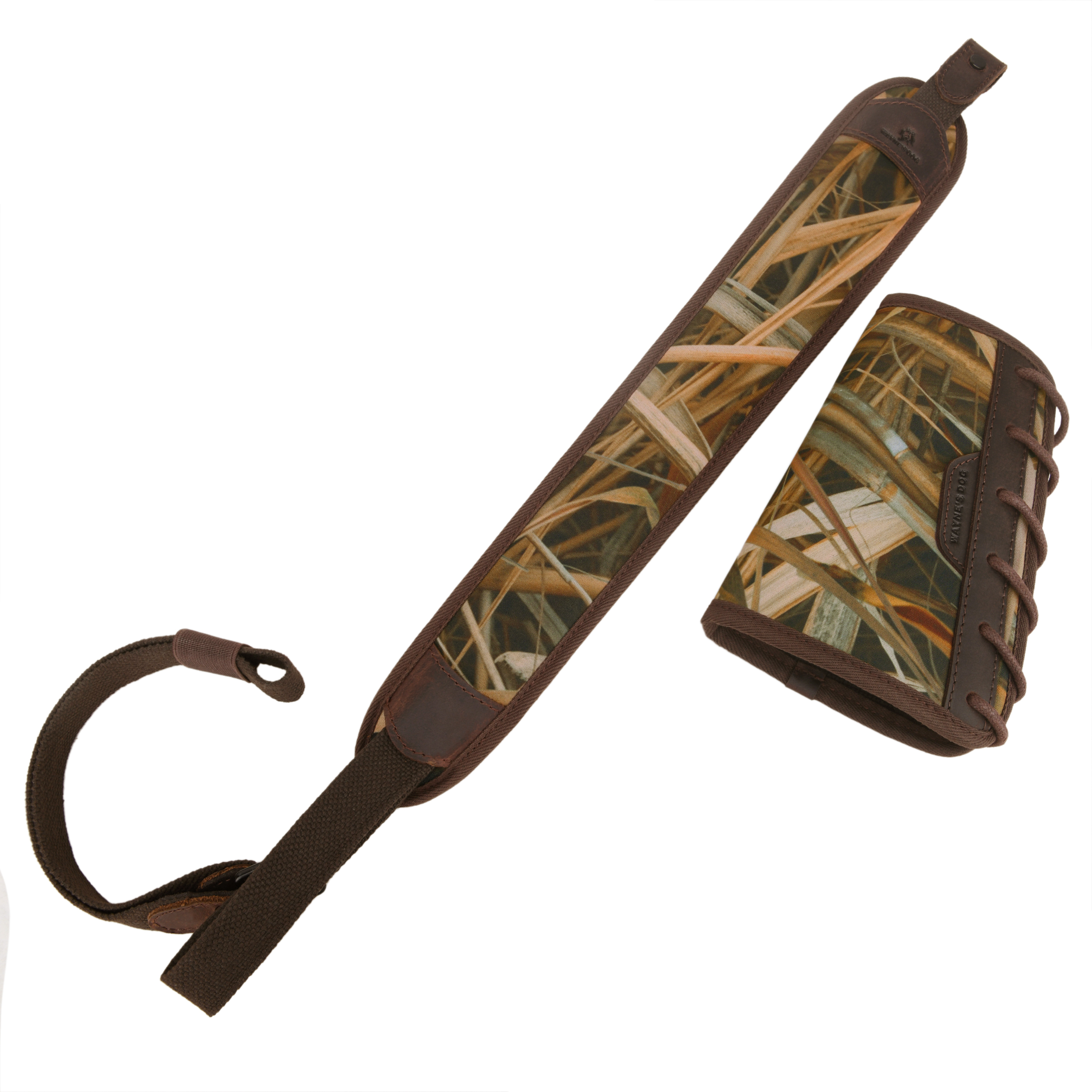 Camouflage Rifle Cheek Rest Pad with Sling, Gun Buttstock with Match Shoulder Strap