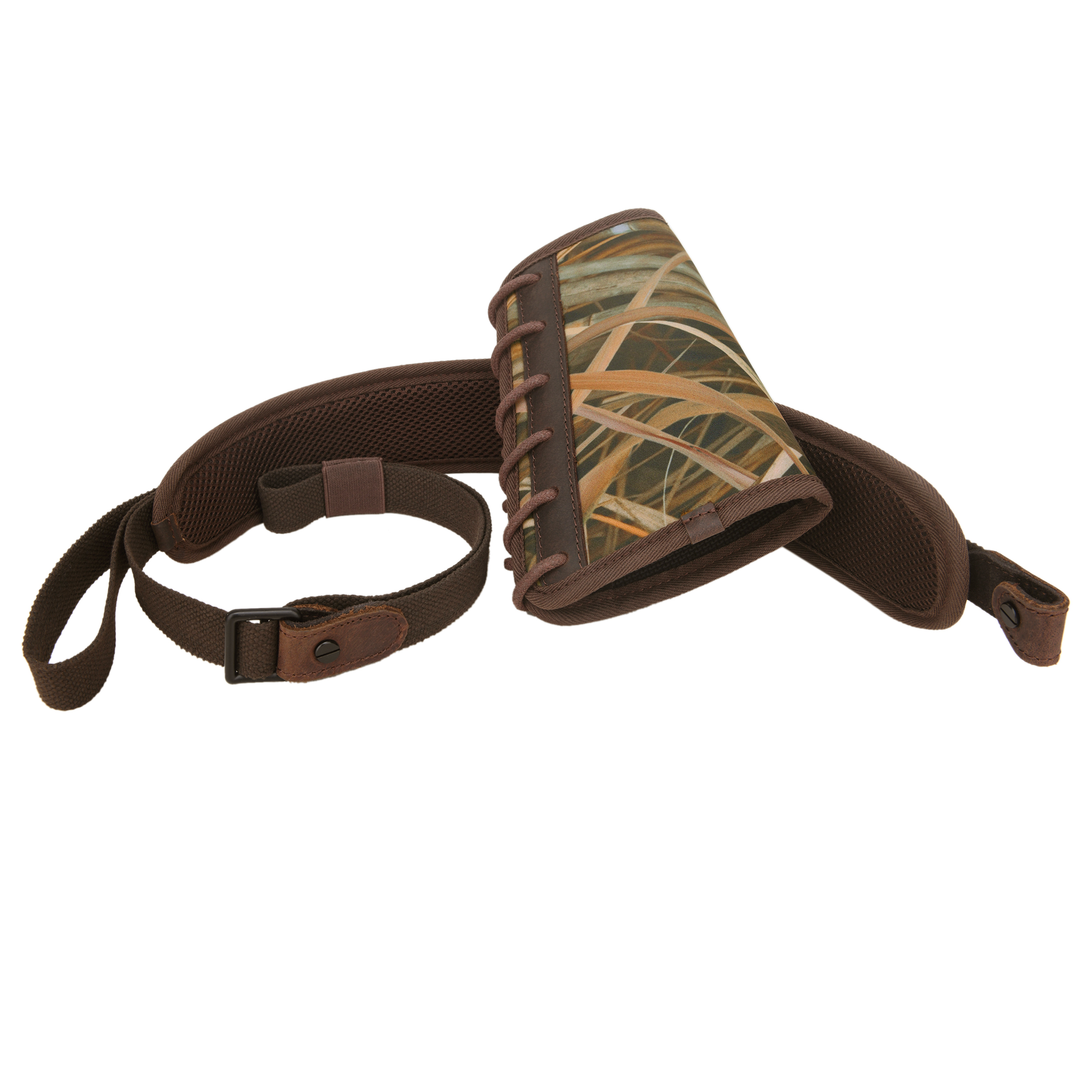 Camouflage Rifle Cheek Rest Pad with Sling, Gun Buttstock with Match Shoulder Strap